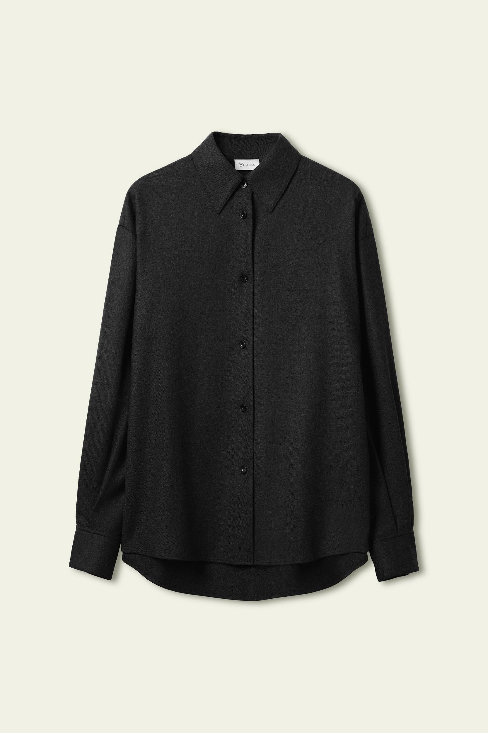 Silk-Wool Oversized Warm Shirt Product Image