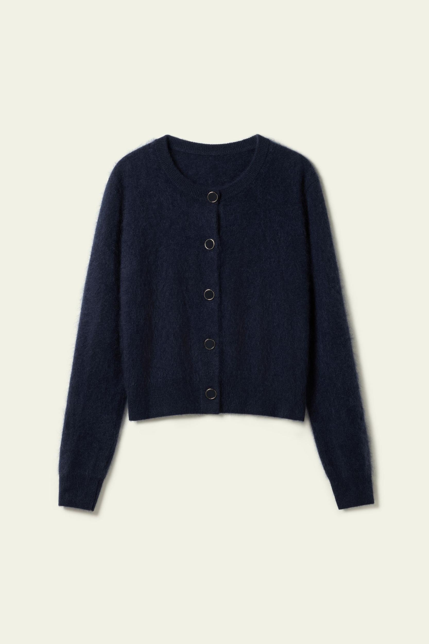 Ultra-Soft Brushed Cashmere Cardigan Product Image