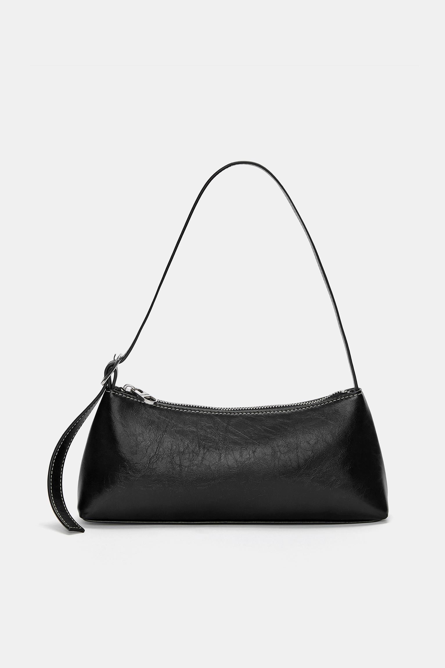 Long shoulder bag with topstitching Product Image