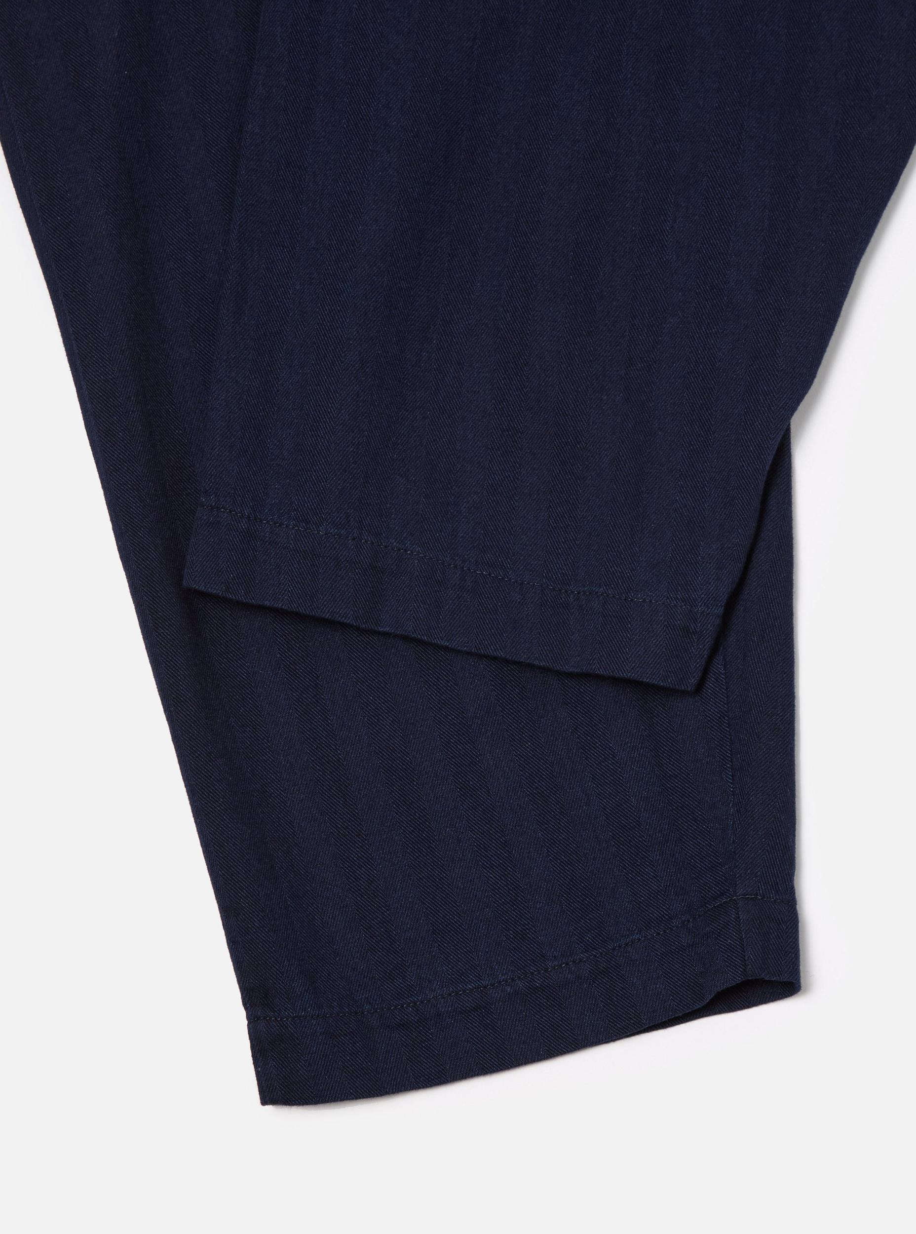 Indigo Herringbone Denim Braga Pant Product Image