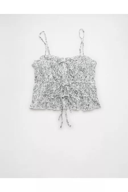 AE Tiered Ruched Tank Top Women's Product Image