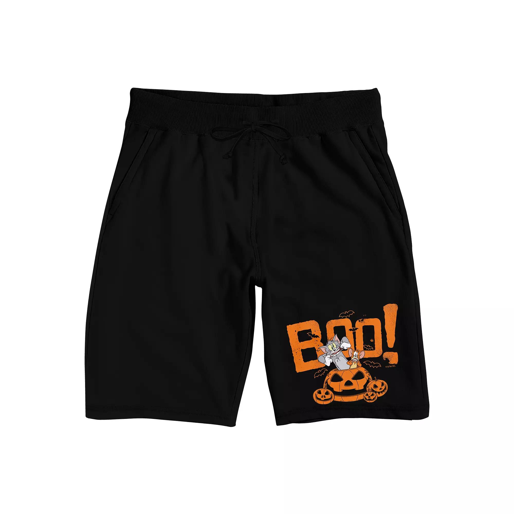 Men's Tom And Jerry "Boo!" Sleep Shorts, Size: XXL, Black Product Image