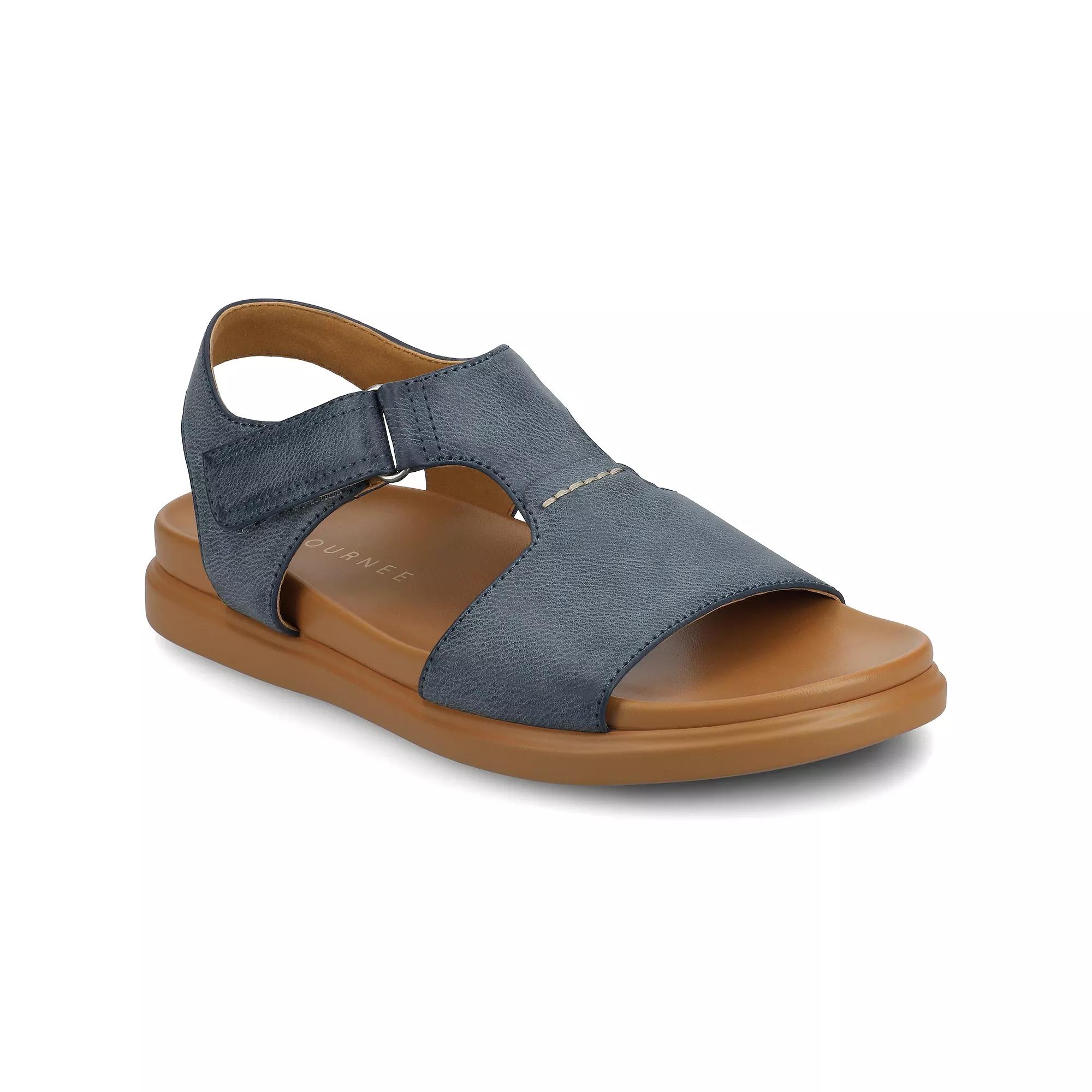 Journee Women's Mira T-Strap Sandals, Size: 6.5, Blue Product Image