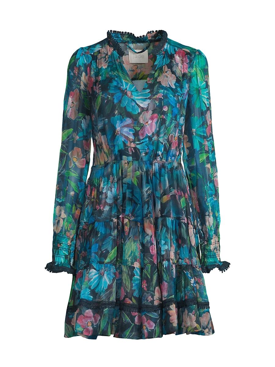 Womens Maryah Tiered Silk Minidress Product Image