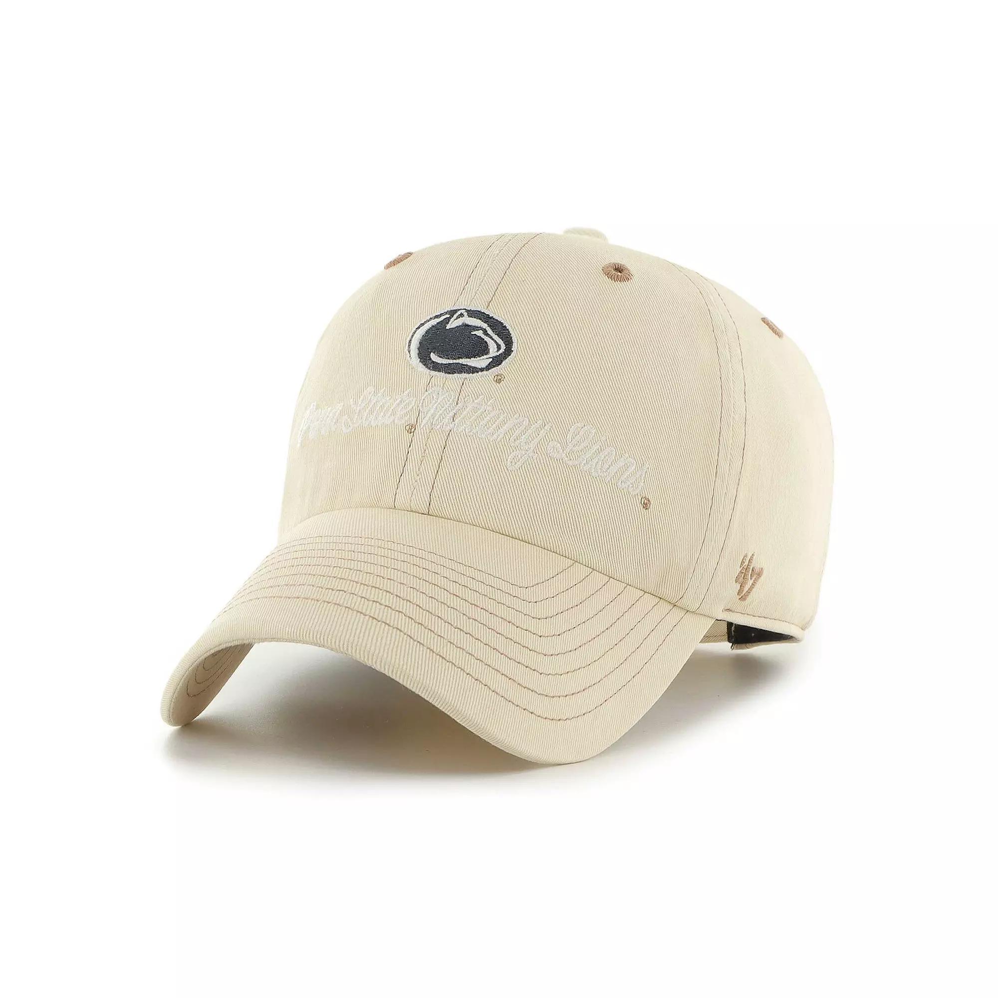 Women's '47 Tan Penn State Nittany Lions Haze Clean Up Adjustable Hat, Team Product Image