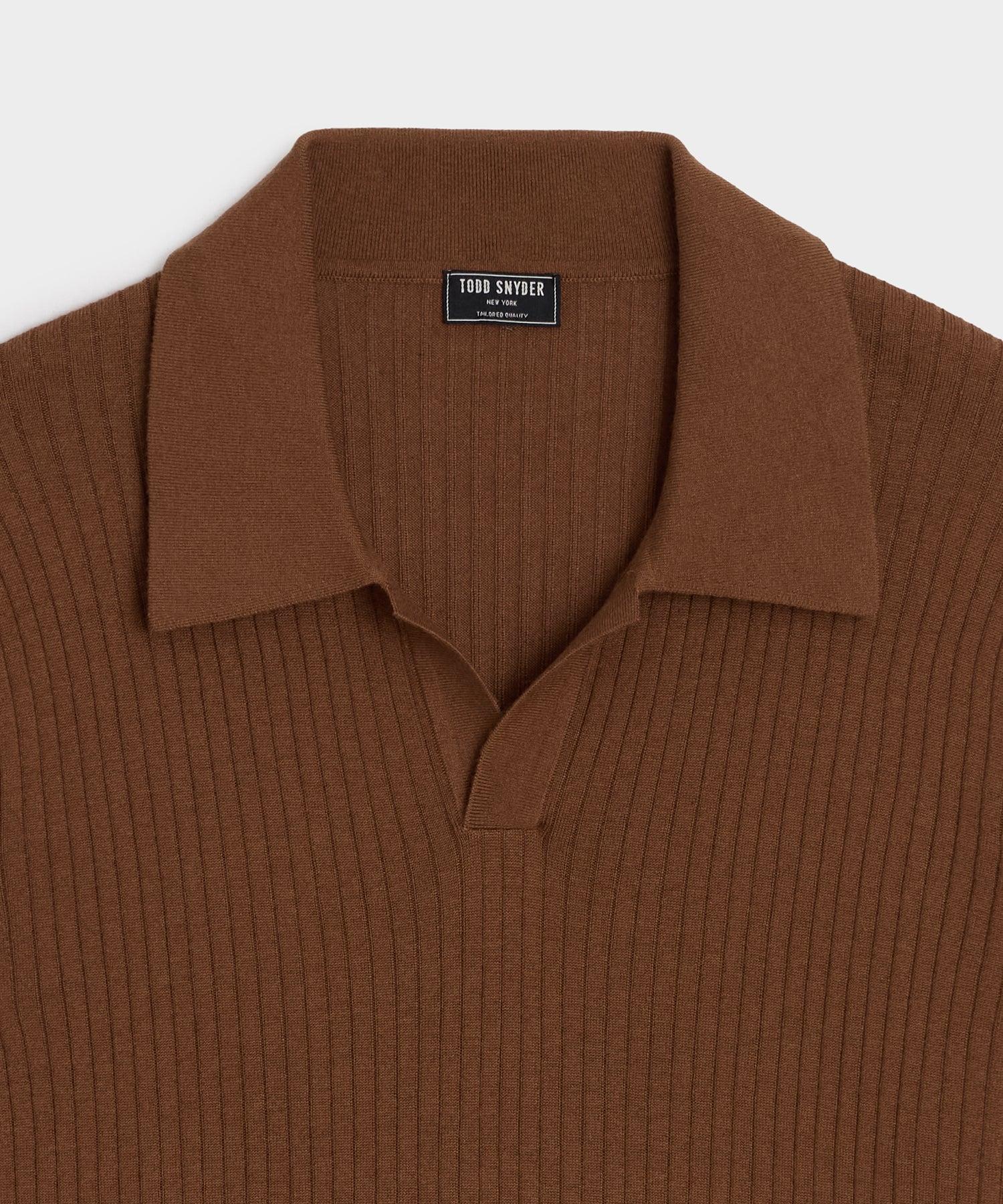 Silk-Cashmere Ribbed Montauk Sweater Polo Product Image
