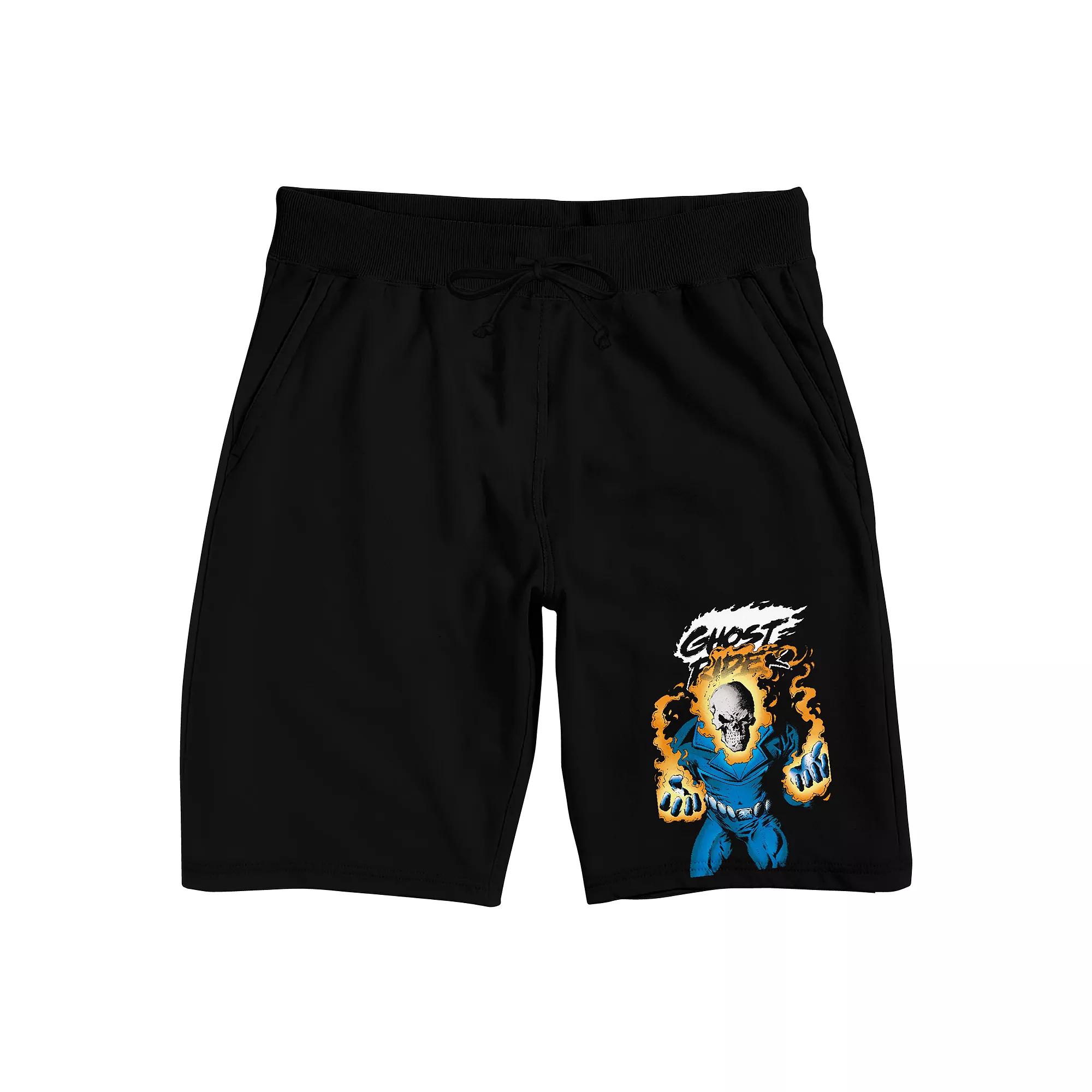 Men's Ghost Rider Fiery Pajama Shorts,  Product Image