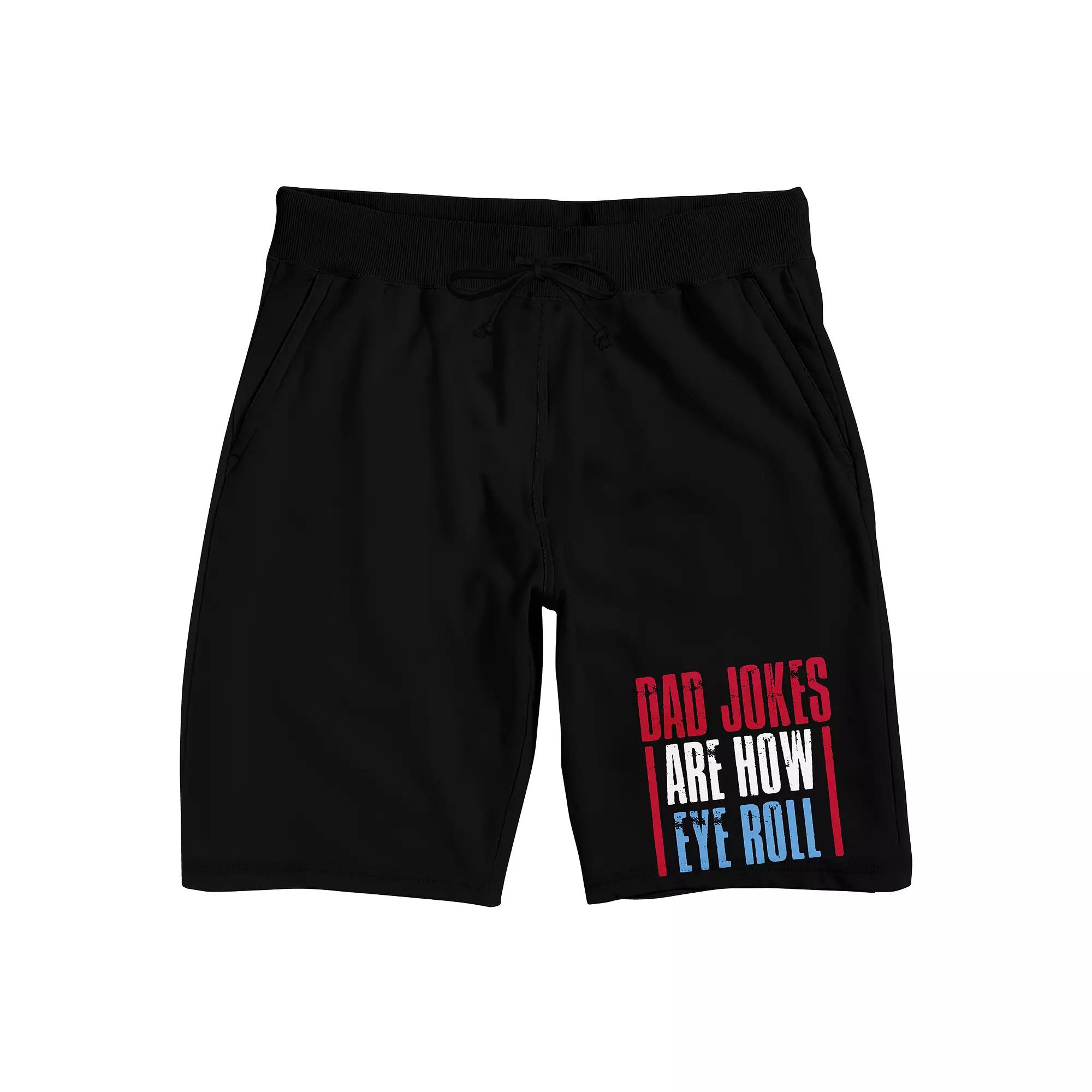 Men's Dad Jokes Are How Eye Roll Pajama Shorts,  Product Image