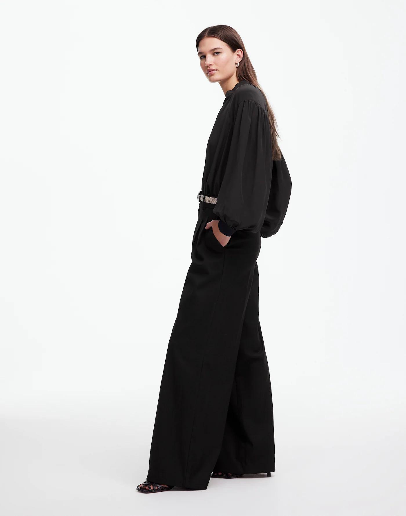 The Harlow Superwide-Leg Trouser in Brushed Twill Product Image