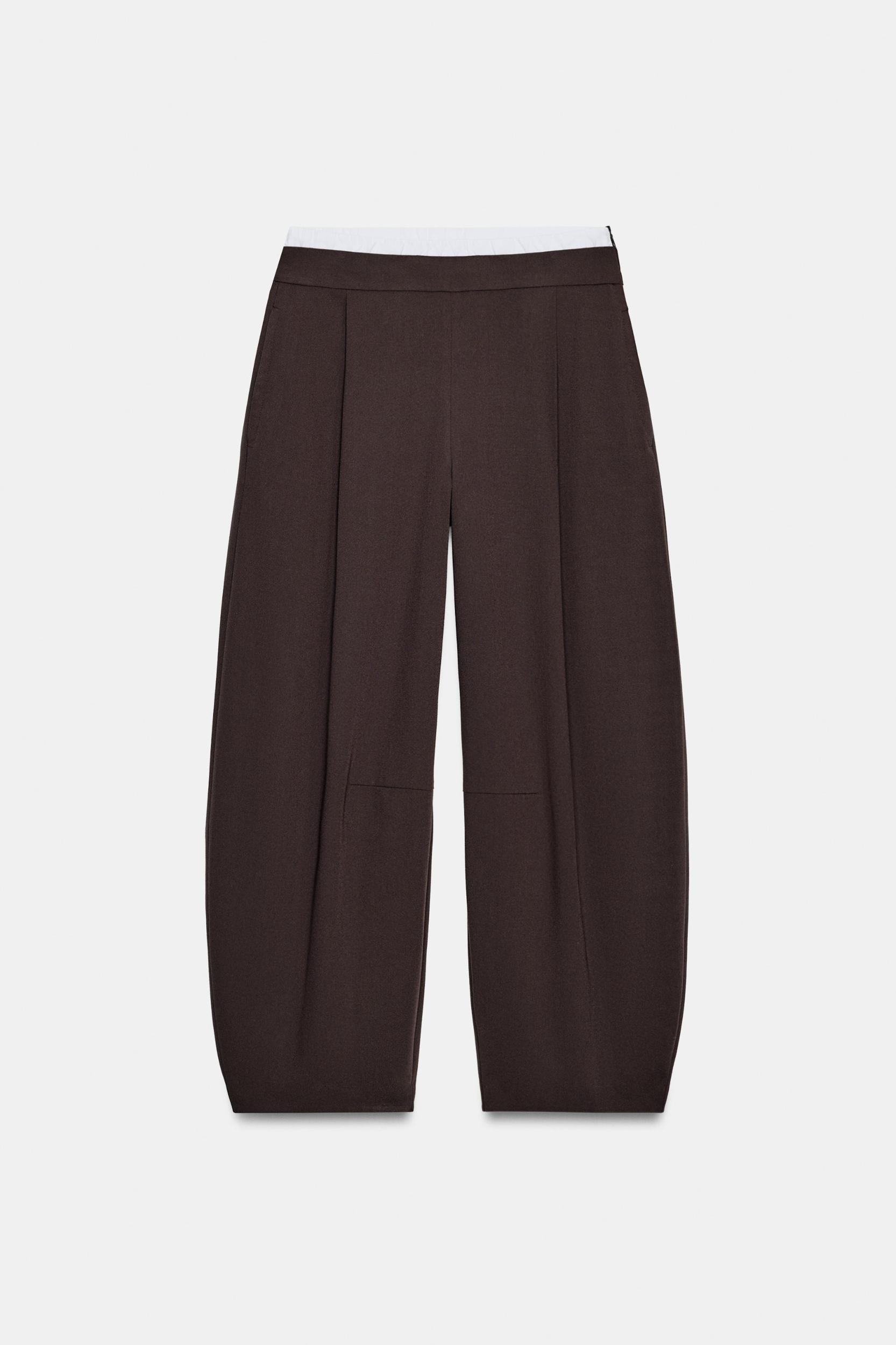 DOUBLE WAIST BARREL PANTS Product Image