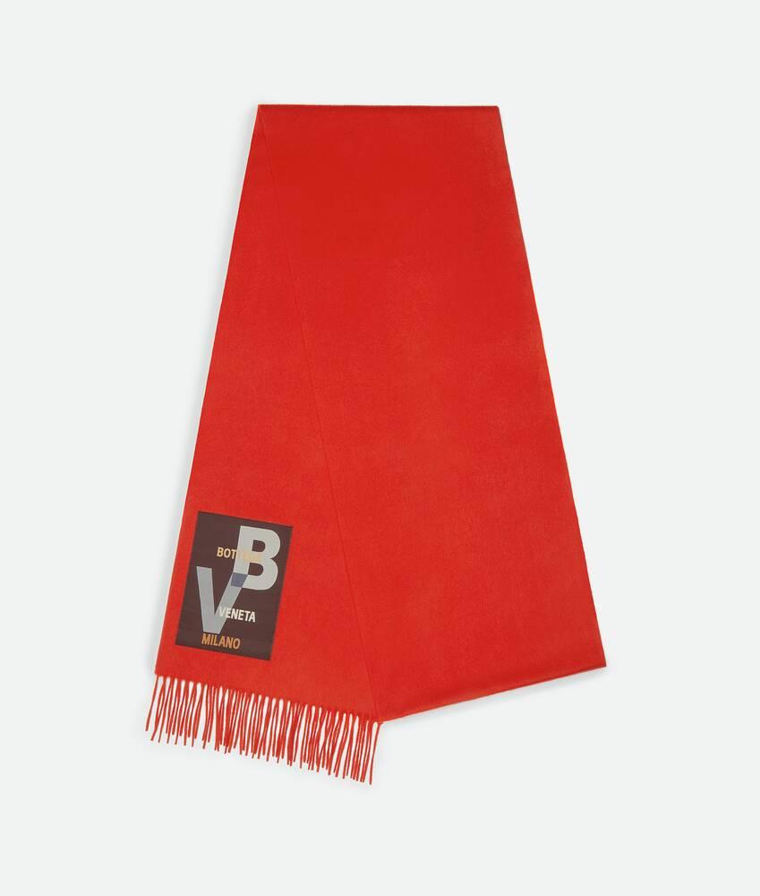 Men's Large Cashmere Scarf in Lava Product Image