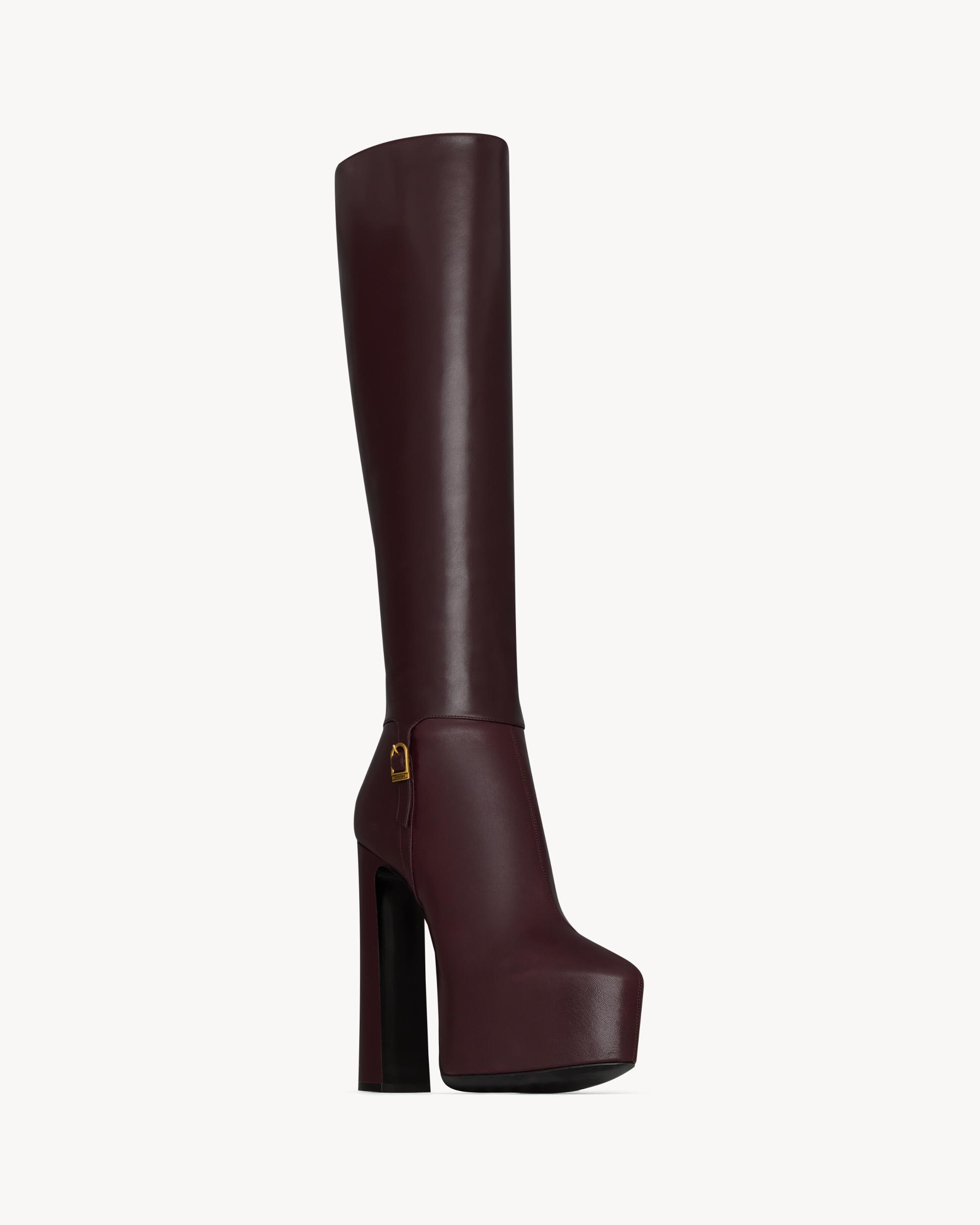 NICO platform boots in smooth leather Product Image