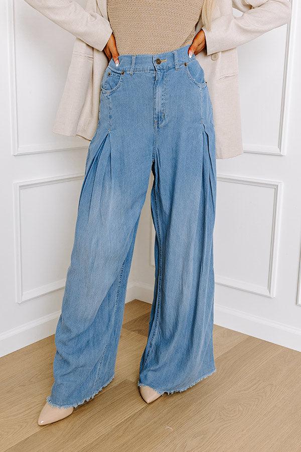 The Jessica Wide Leg Denim Trouser Product Image