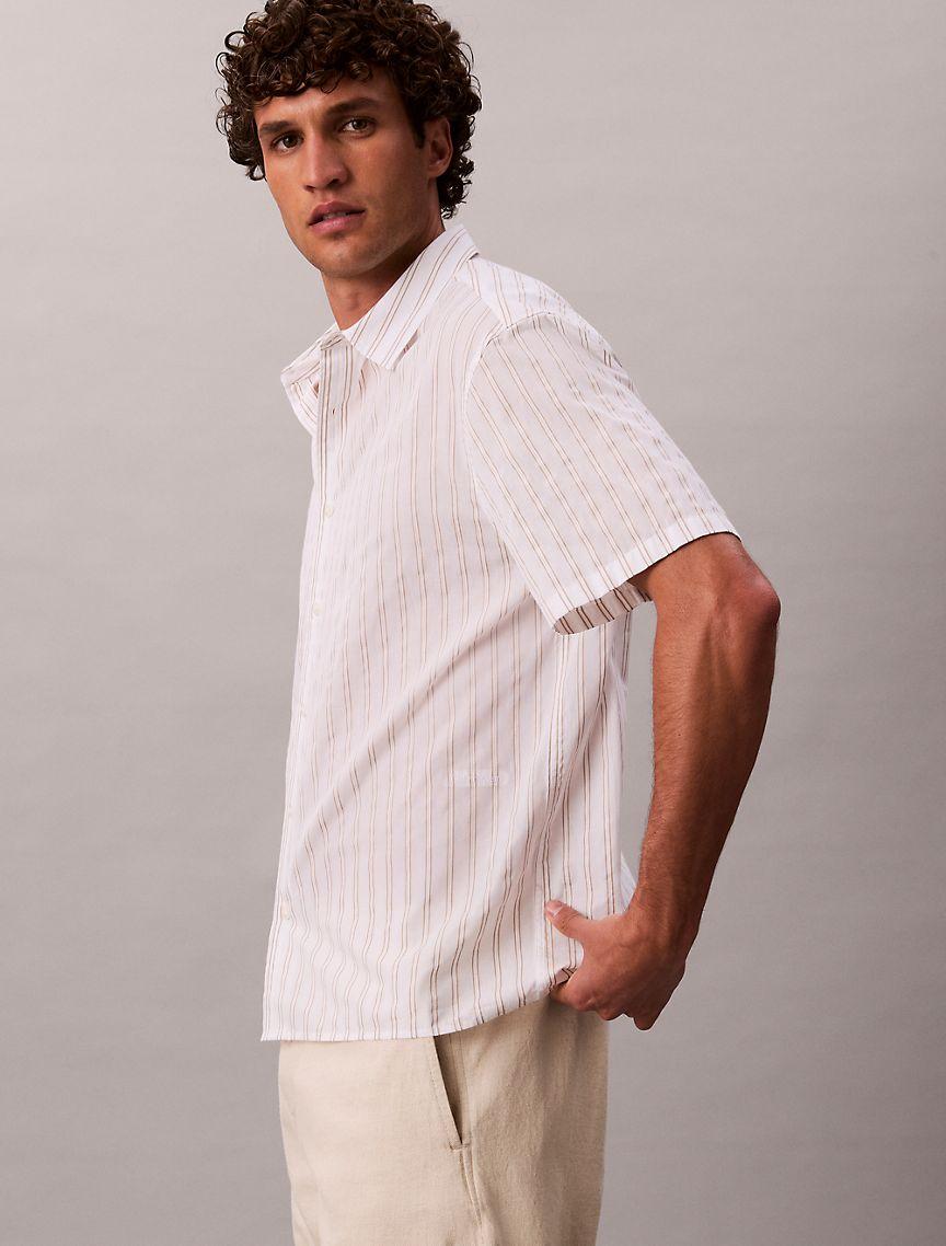 Stripe Relaxed Button-Down Shirt  Product Image