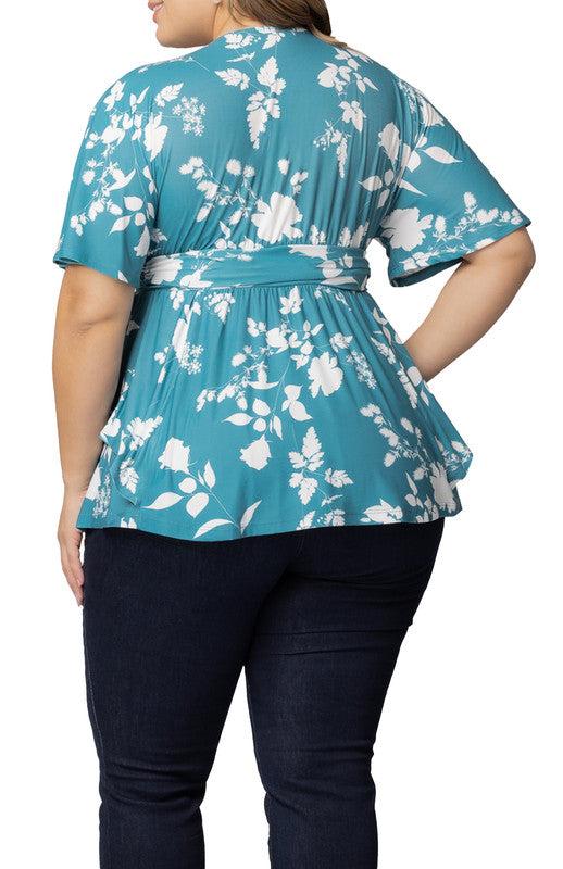 Isabella Embroidered Mesh Gown - Navy - Plus Product Image