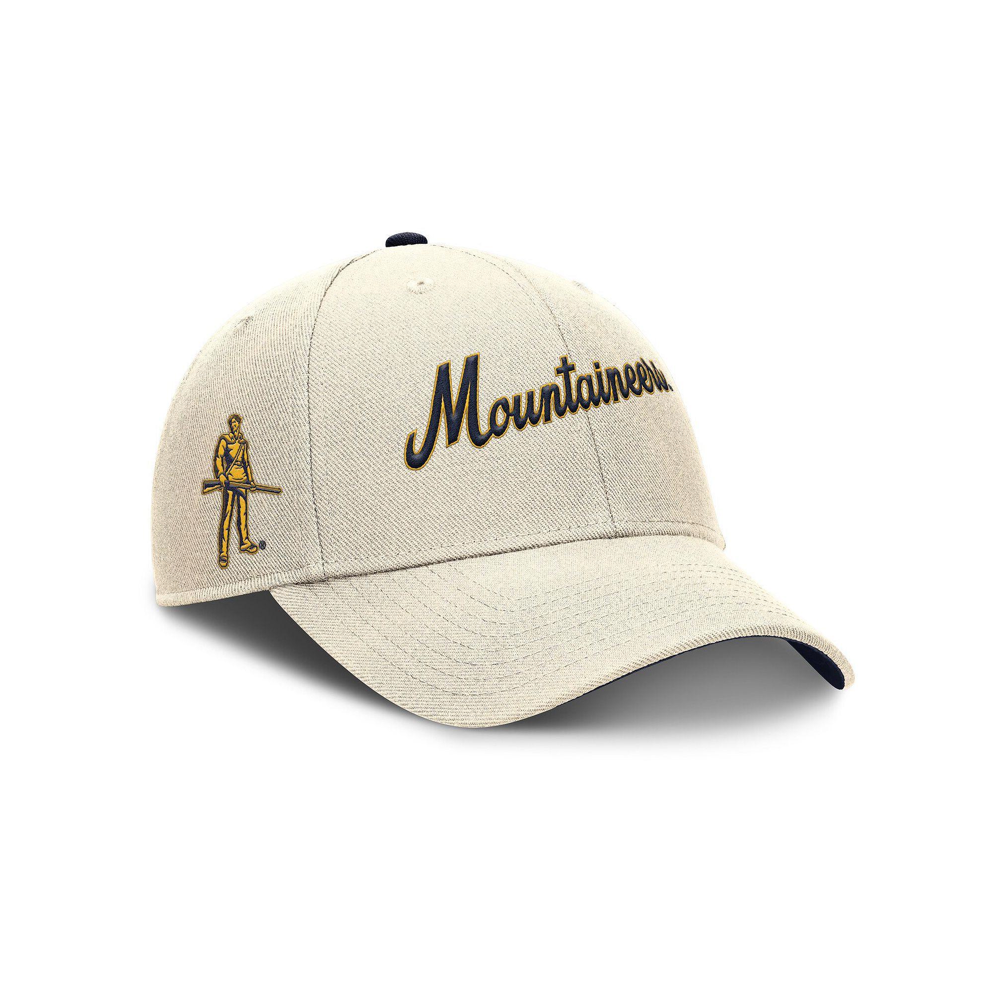 Men's Nike Natural West Virginia Mountaineers Primetime Rise Adjustable Hat, Beige Product Image