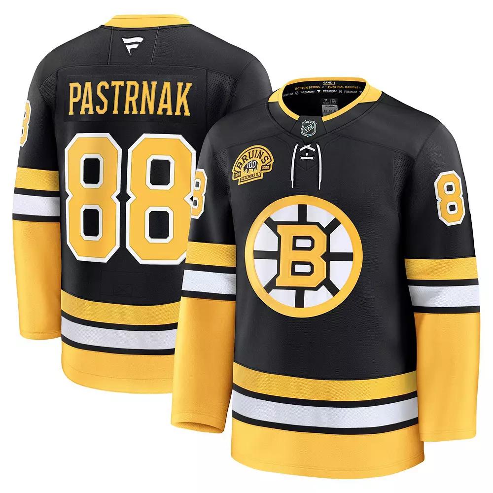 Mens Fanatics David Pastrnak Boston Bruins Alternate 100th Anniversary Premium Jersey Product Image