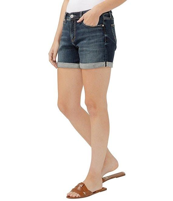 Silver Jeans Co. Elyse Mid Rise Curvy Fit Shorts Product Image