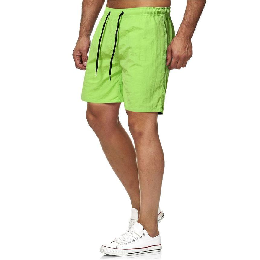 Drawstring Waist Plain Shorts Product Image