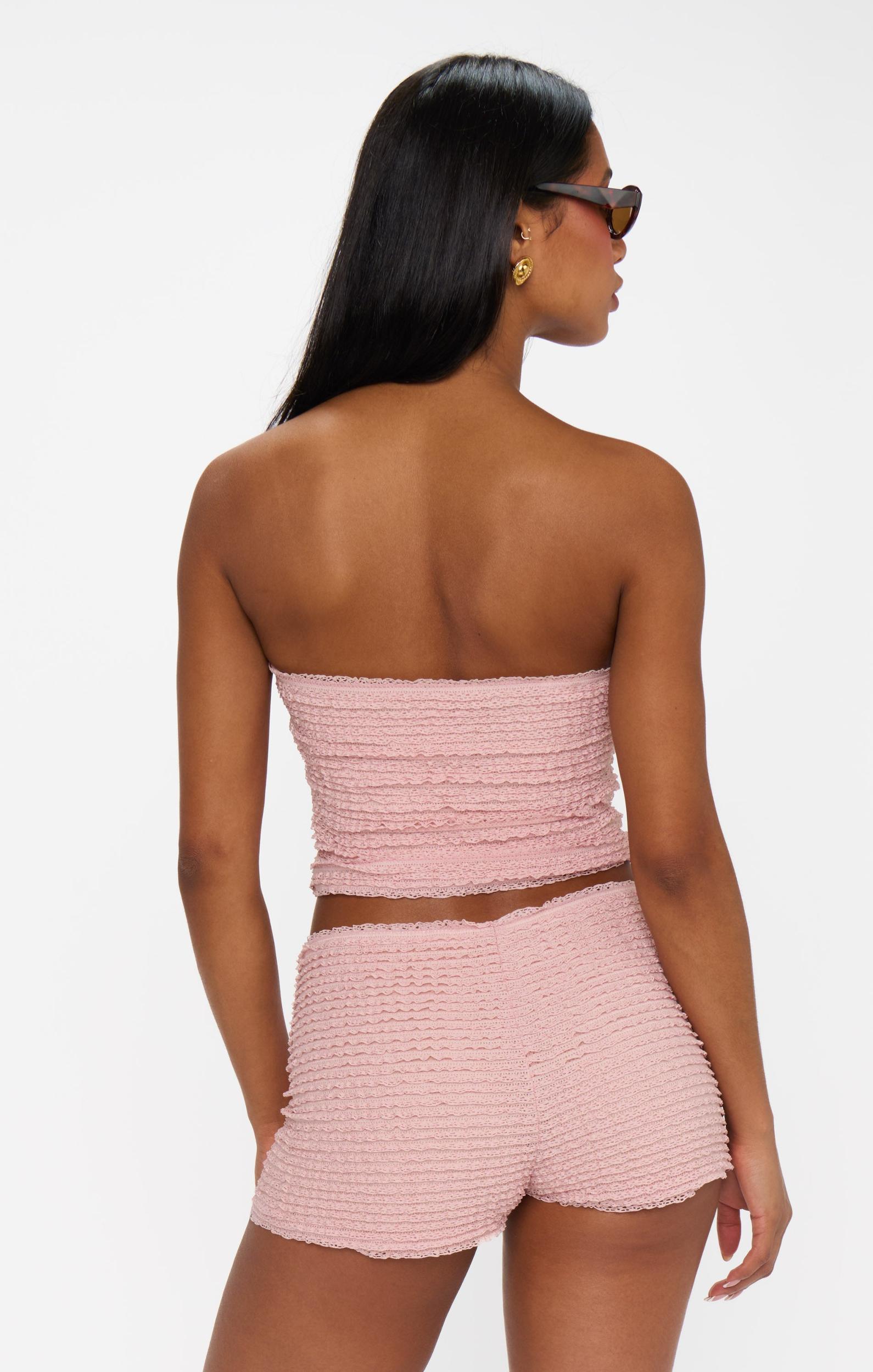 Nicki Shorts ~ Pink Ruffle Lace Product Image