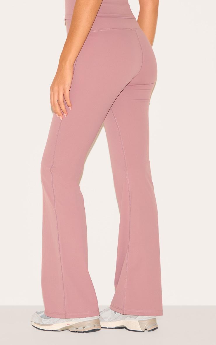 Mauve Sculpt Wrap Waist Yoga Pants Product Image
