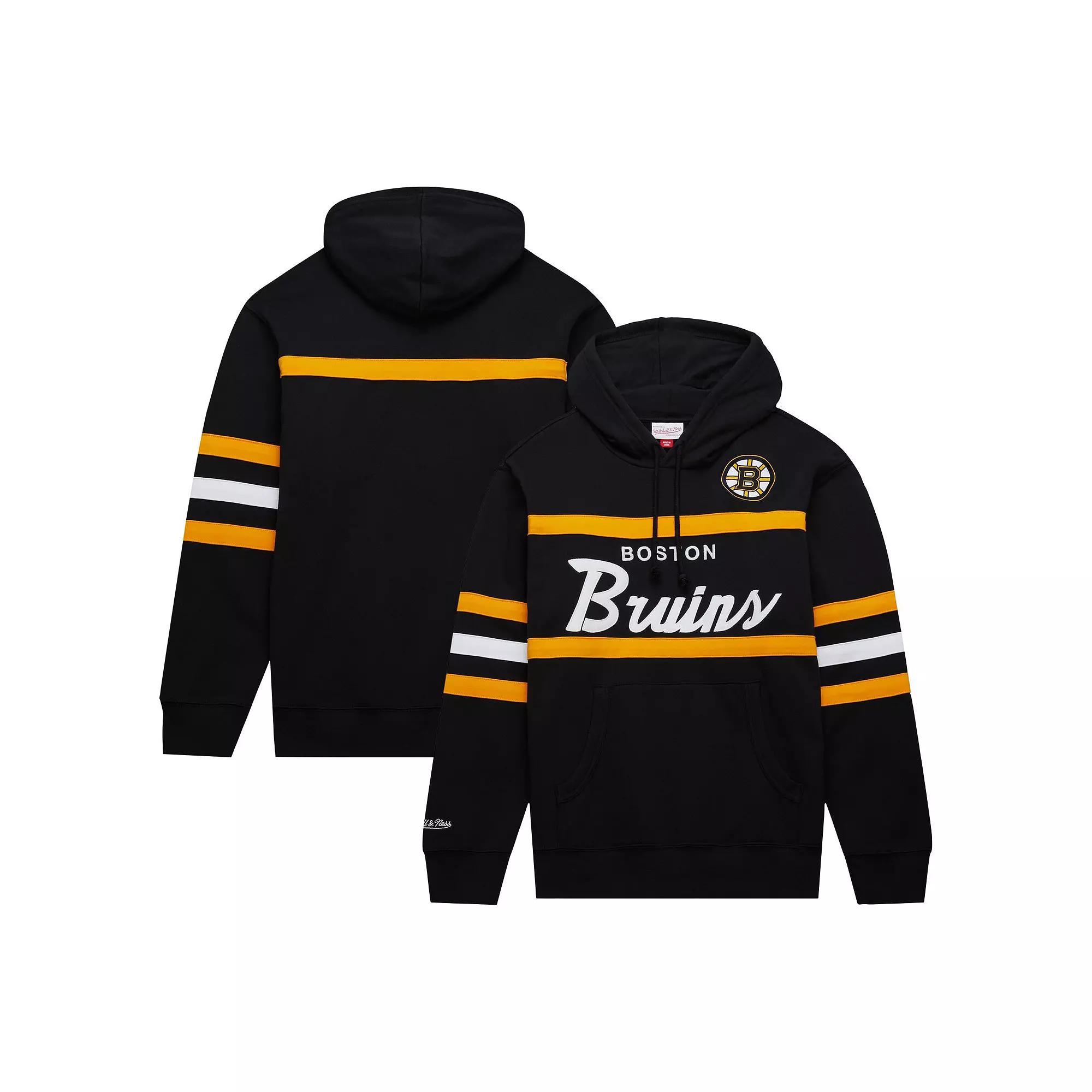 Men's Mitchell & Ness Black Boston Bruins Head Coach Pullover Hoodie,  Product Image