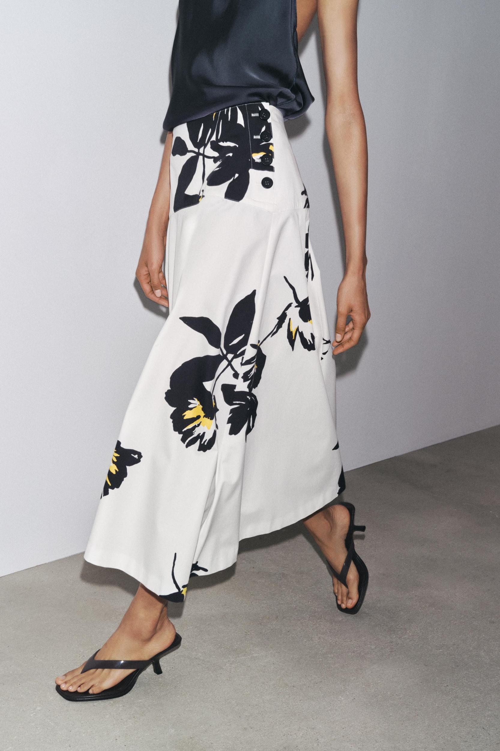 ZW COLLECTION PRINTED MIDI SKIRT Product Image