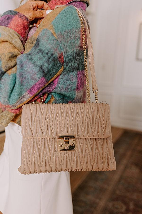 Fifth Avenue Stroll Faux Leather Purse in Iced Latte Product Image