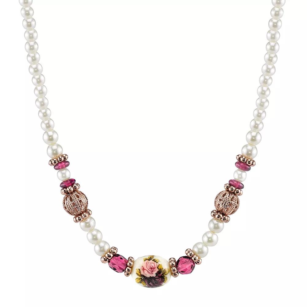 1928 Bead & Flower Necklace, Women's,  Product Image