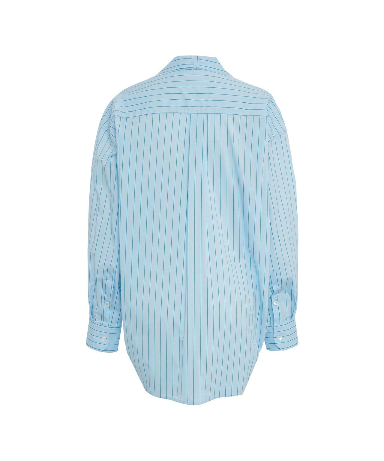 Striped blouse with bow collar Product Image