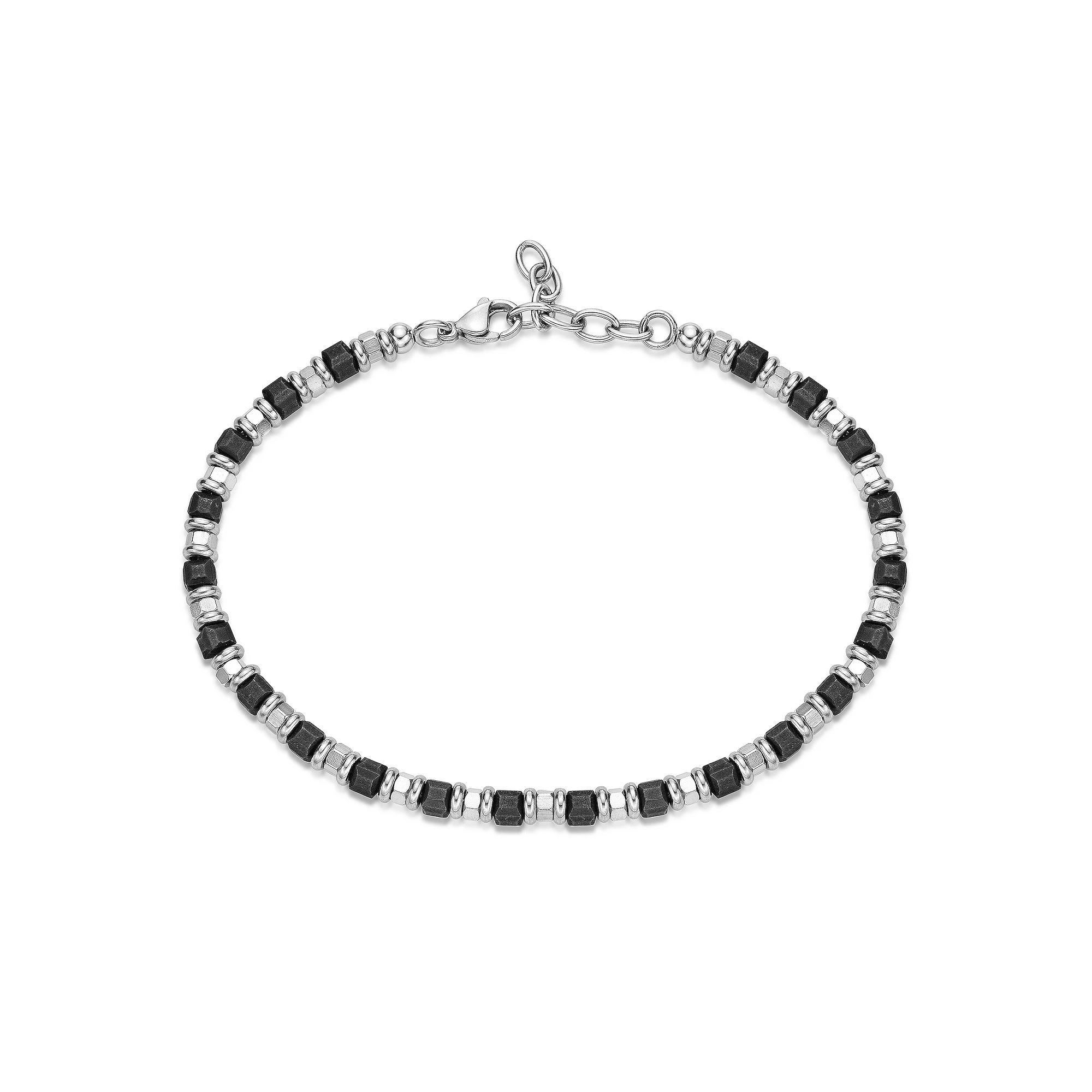 Men's LYNX Stainless Steel Bead Chain Bracelet, Size: 8.5" Product Image