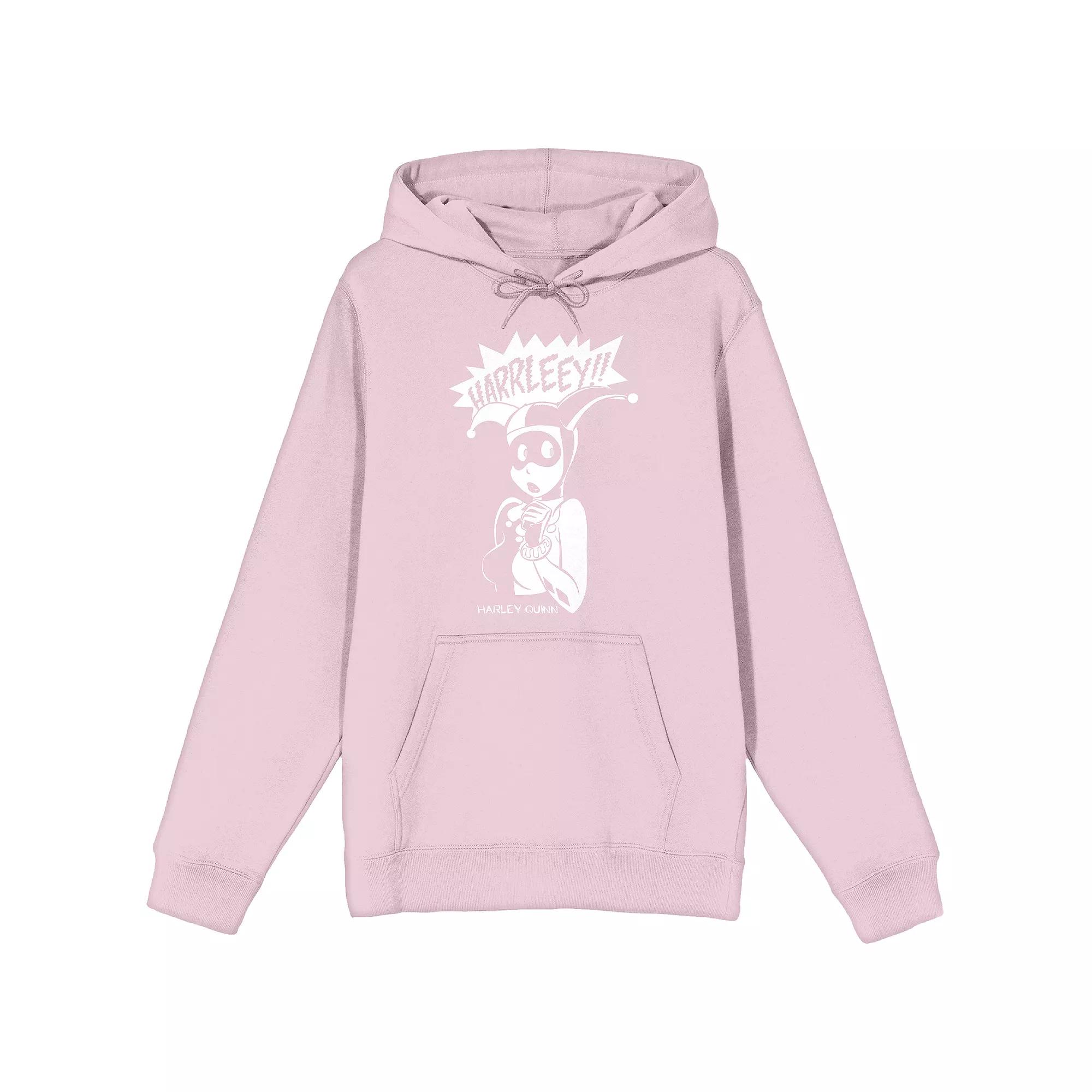 Men's DC Comics Harley Quinn Joker Costume Graphic Hoodie, Size: Medium, Pink Product Image