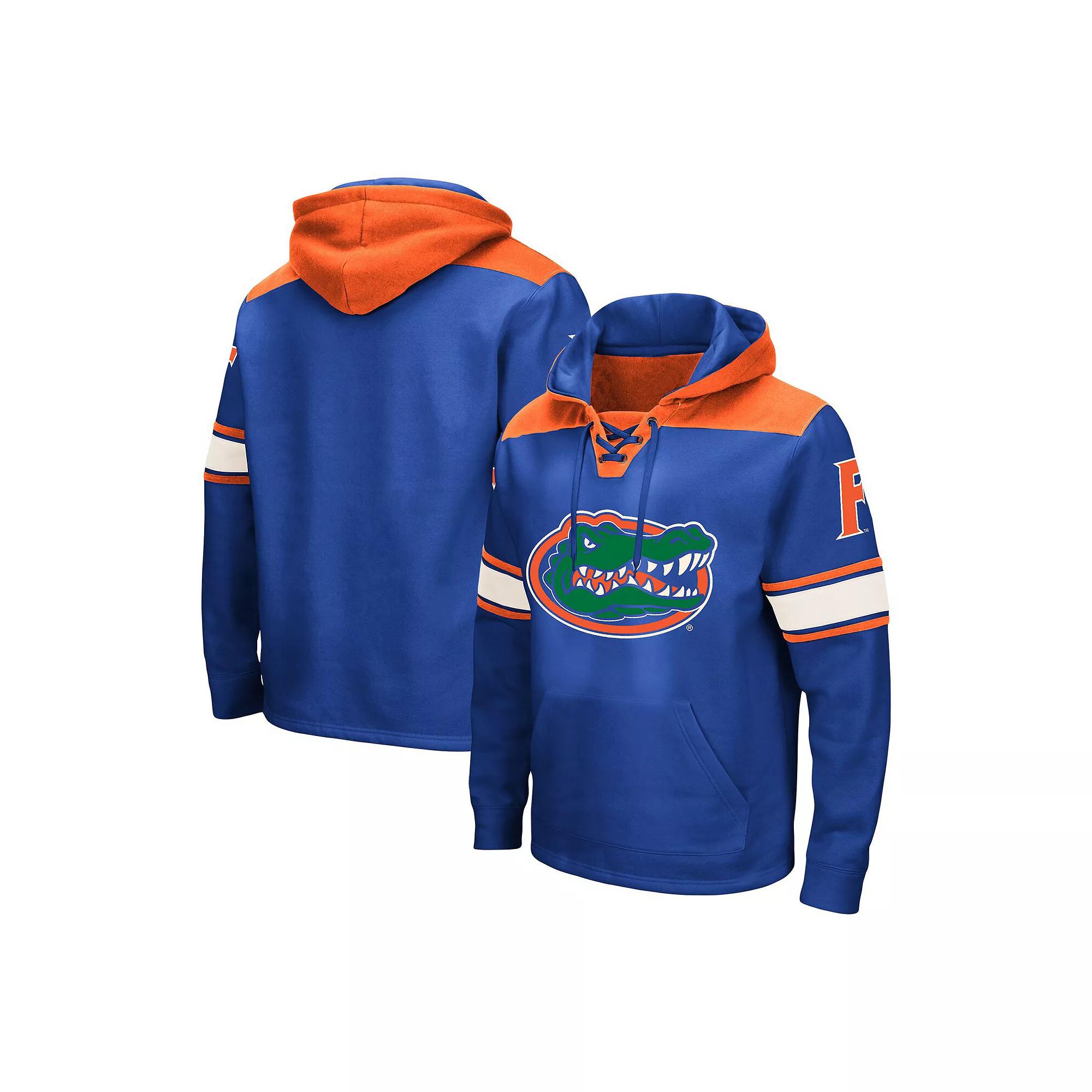 Men's Colosseum Royal Florida Gators Big & Tall Hockey Lace-Up Pullover Hoodie,  Product Image