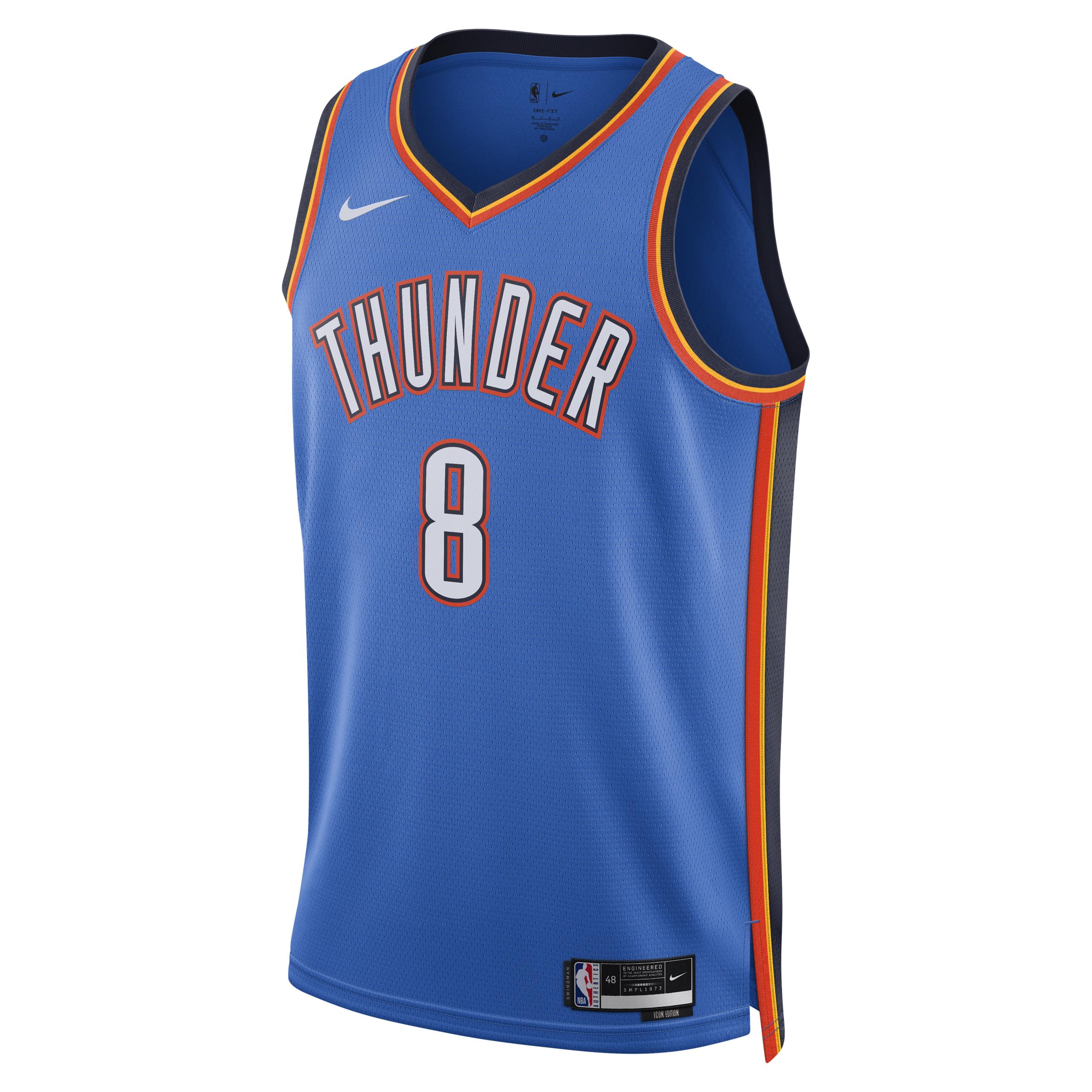 Oklahoma City Thunder Icon Edition Nike Mens Dri-FIT NBA Swingman Jersey | DN2016-407 Product Image