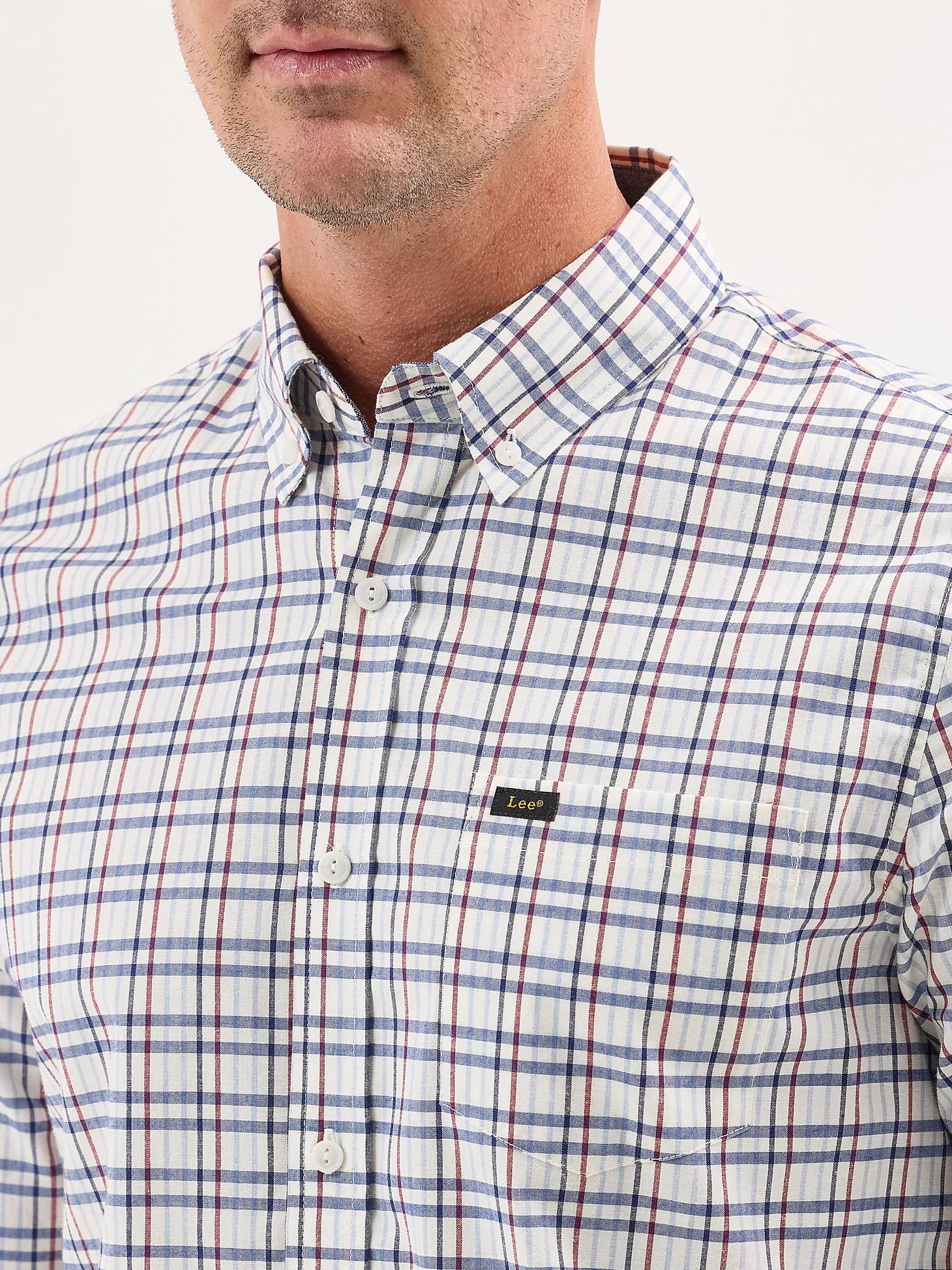 Men's Poplin Long Sleeve Plaid Shirt | Men's Tops | Lee® Product Image