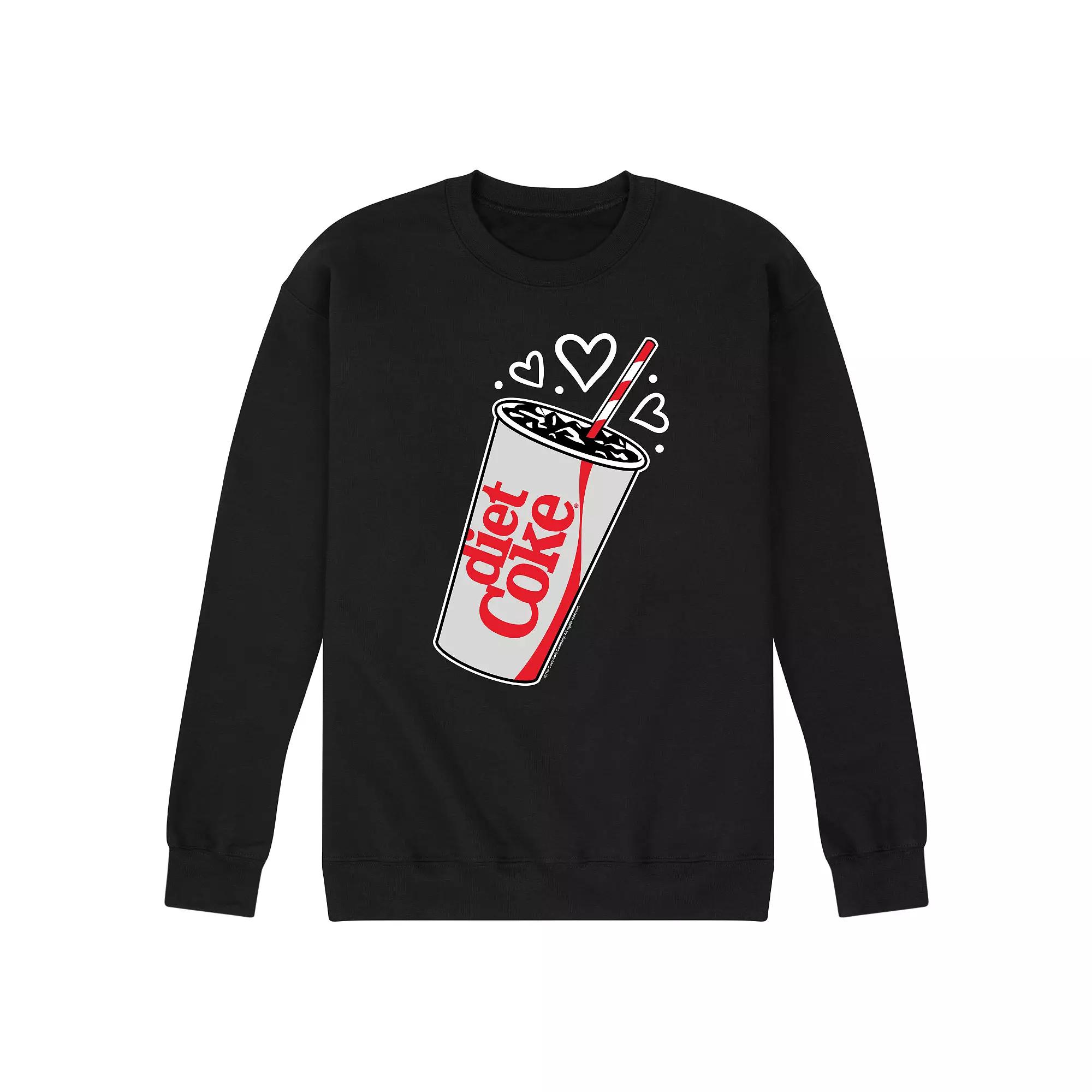 Men's Diet Coke Heart Bubbles Fleece Sweatshirt,  Product Image