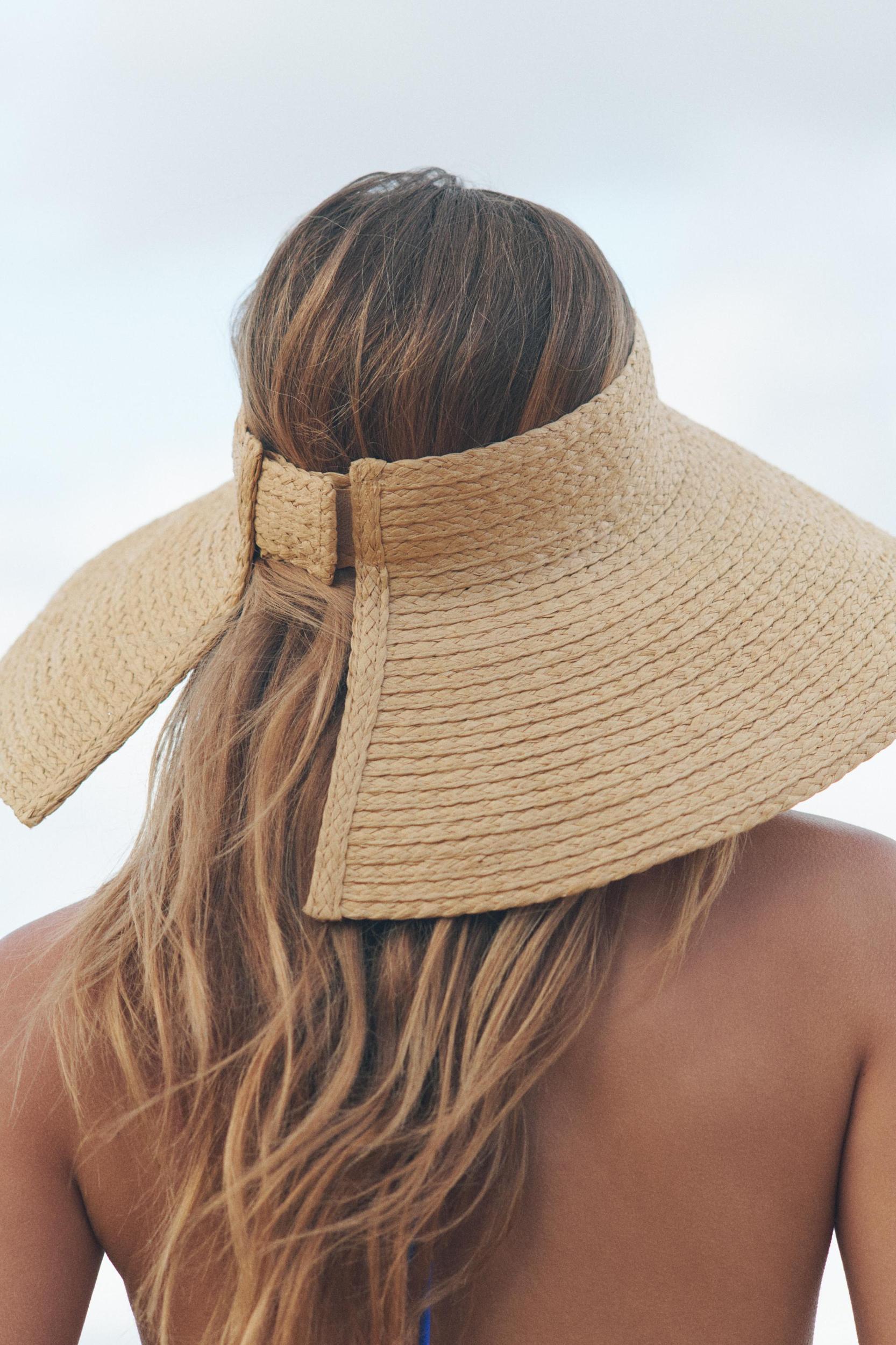 WIDE BRIM WOVEN VISOR Product Image