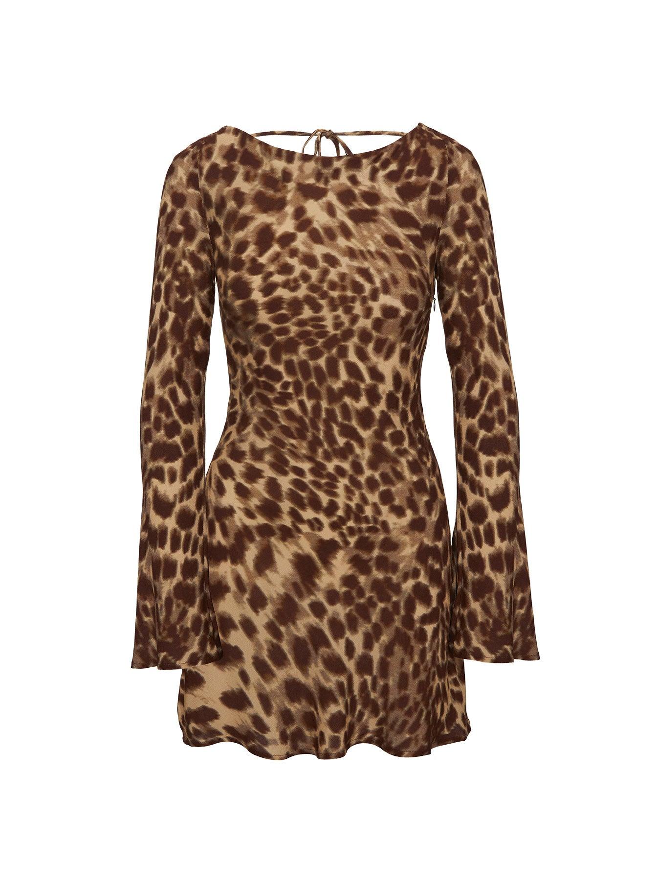 Halo Bias Mini Dress Leopard Product Image