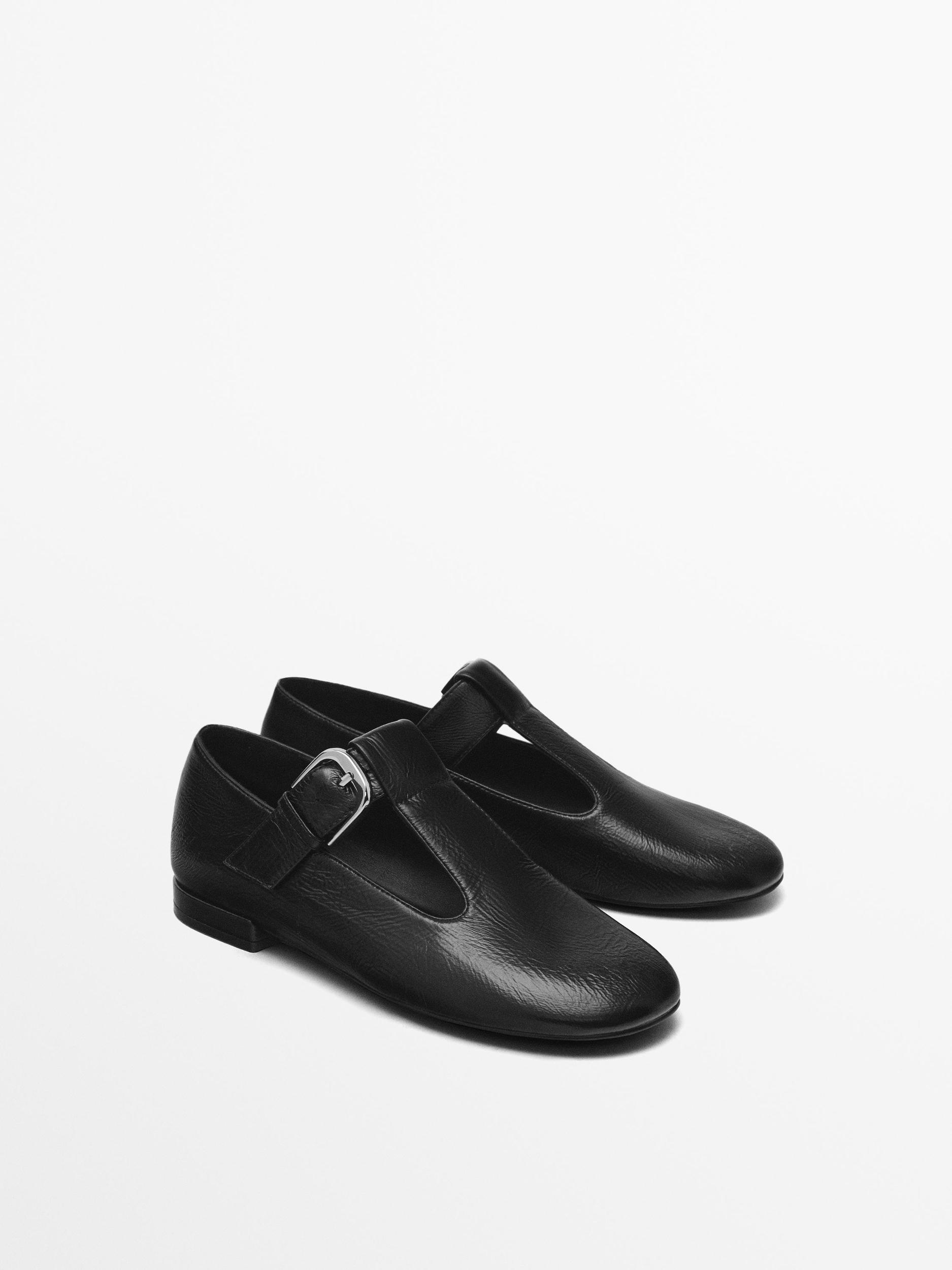 Flat shoes with buckled strap Product Image