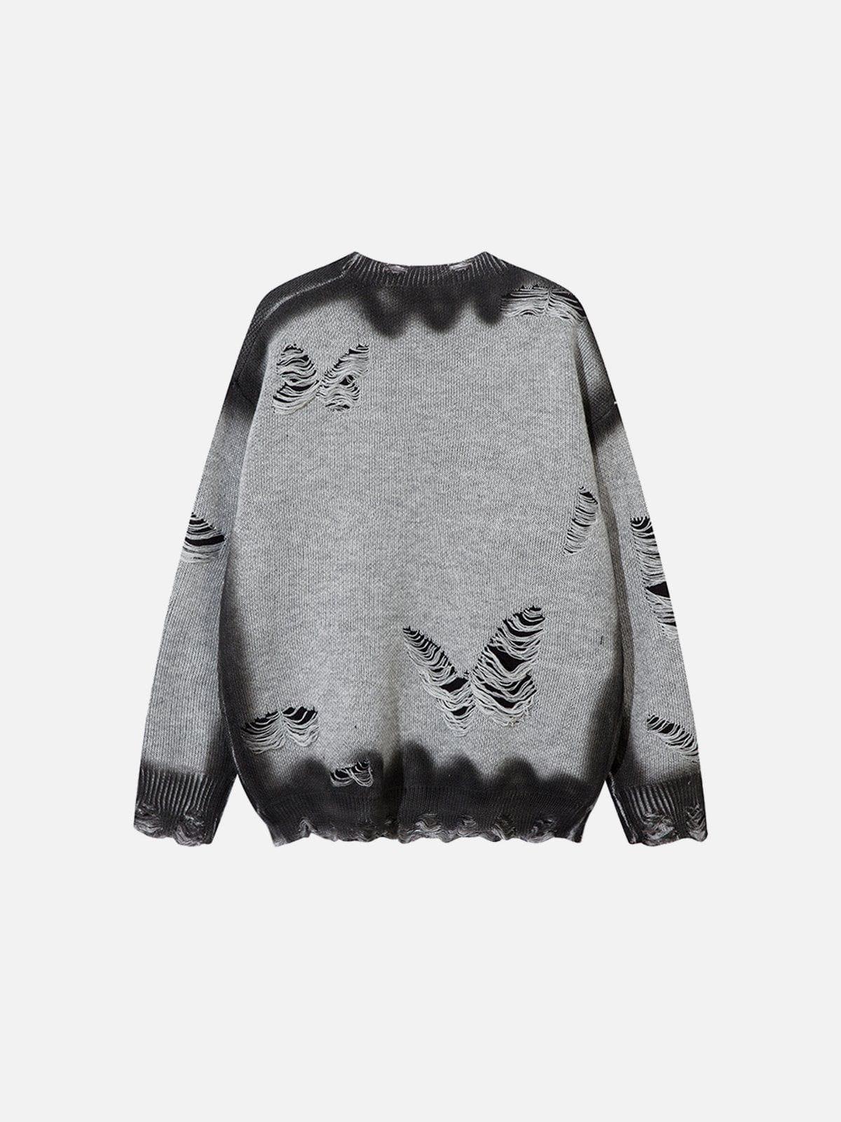 Aelfric Eden Butterfly Distressed Washed Sweater Product Image