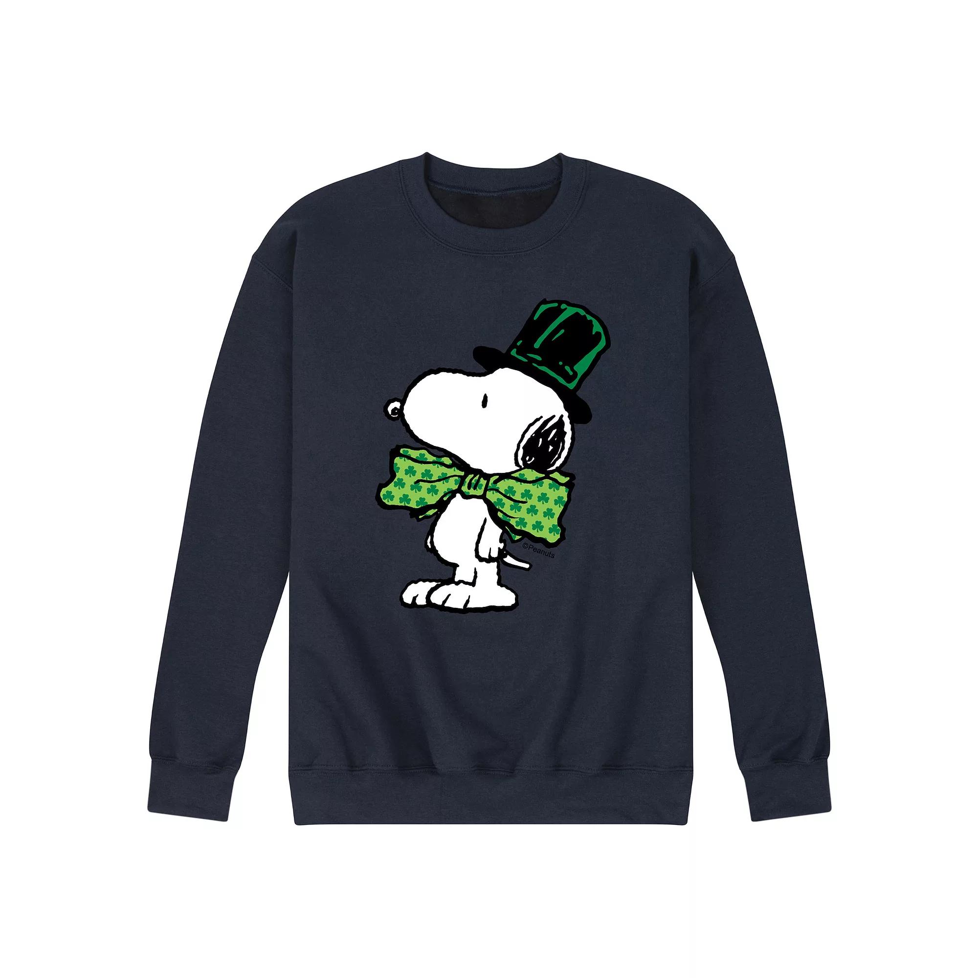 Men's Peanuts St Paddy's Bowtie Fleece Sweatshirt,  Product Image