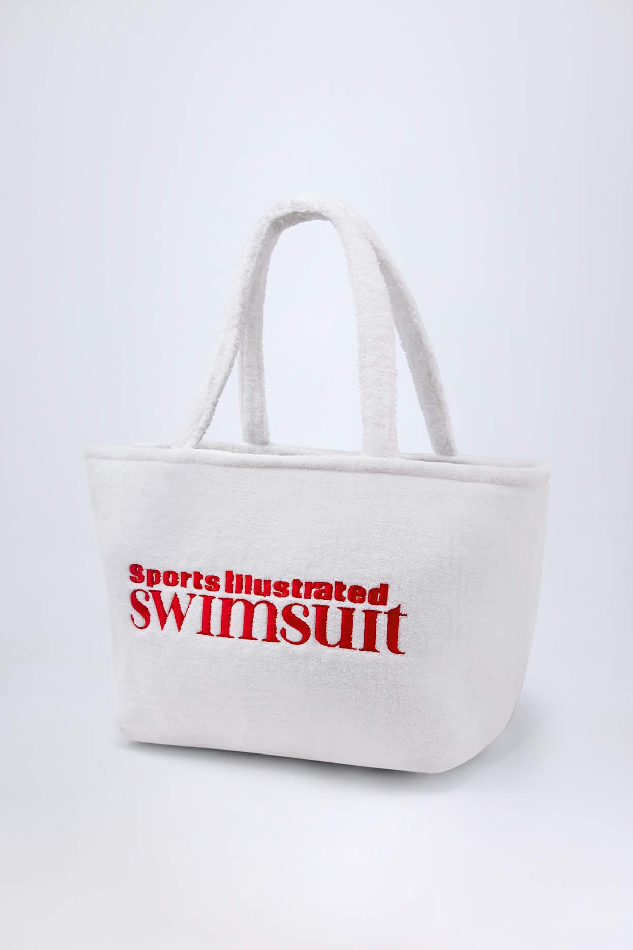 Towelling Tote Bag in White Product Image