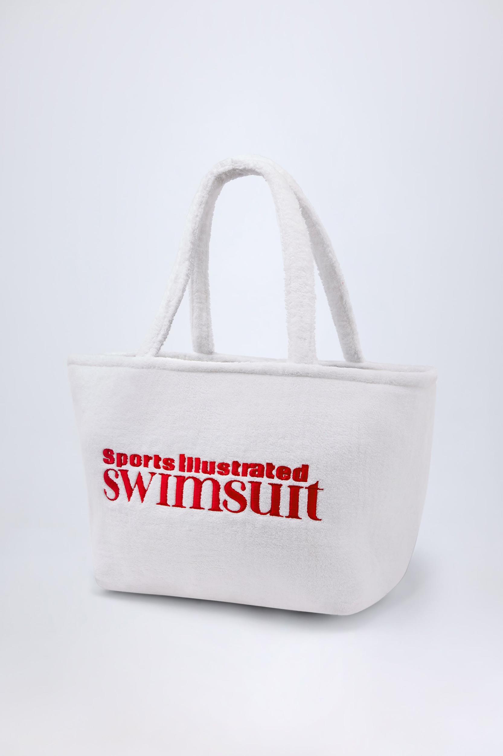 Towelling Tote Bag in White Product Image