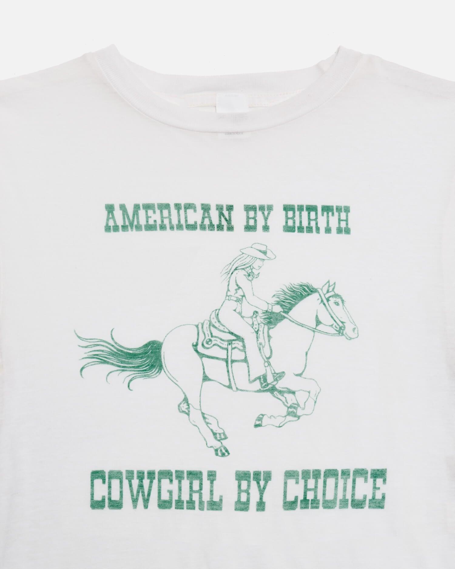 Classic Burnout "Cowgirl" Tee - Optic White Product Image
