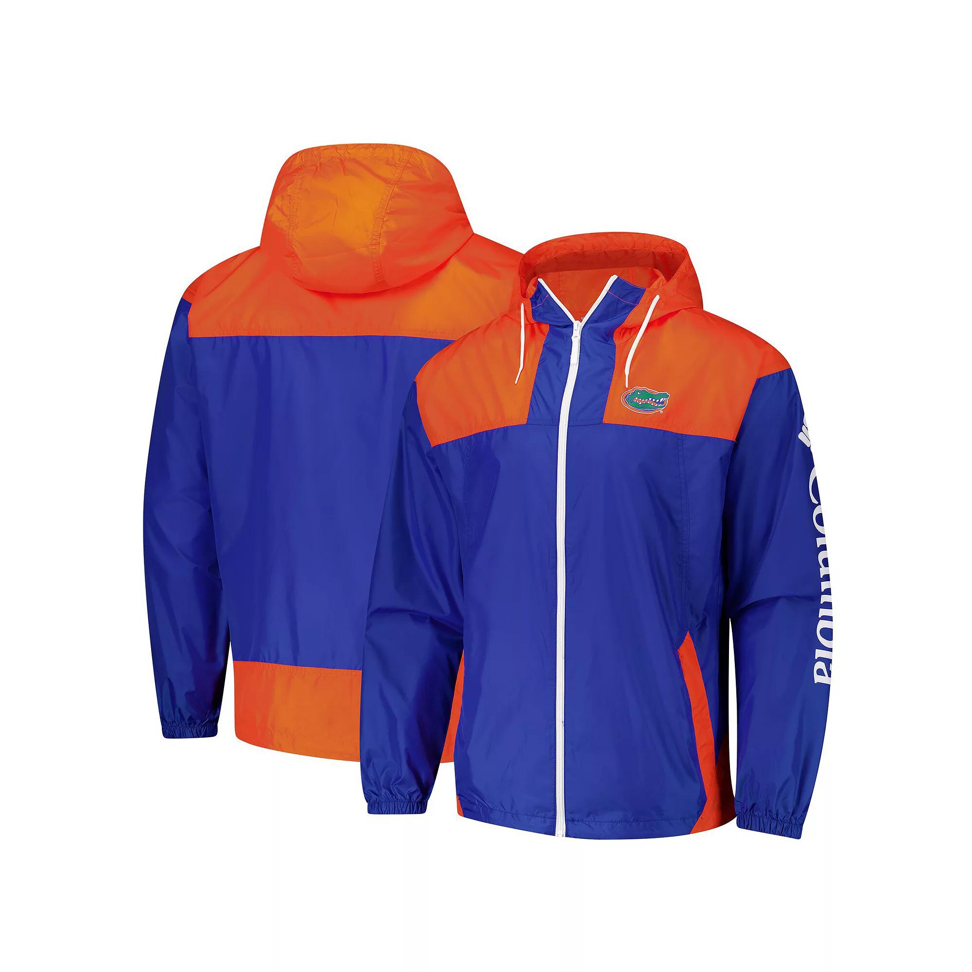 Men's Columbia Royal Florida Gators Flash Challenger II Omni-Shade Full-Zip Windbreaker Jacket, Size: XL, Blue Product Image
