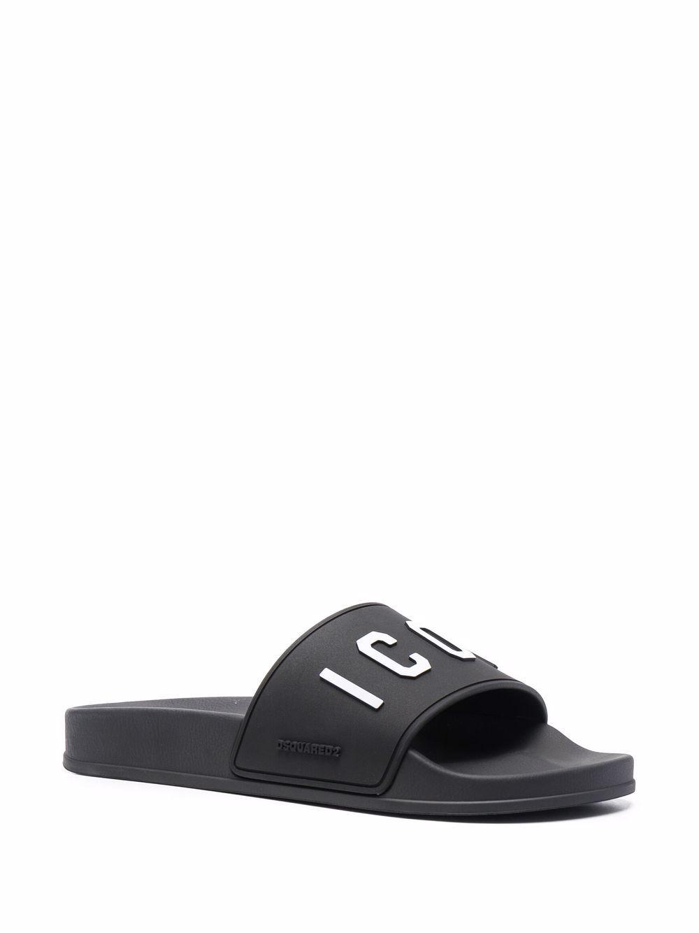 Icon-print slip-on slides Product Image