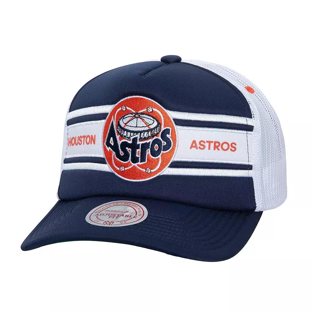 Men's   Navy Houston Astros Sideline Trucker Adjustable Hat, Blue Product Image