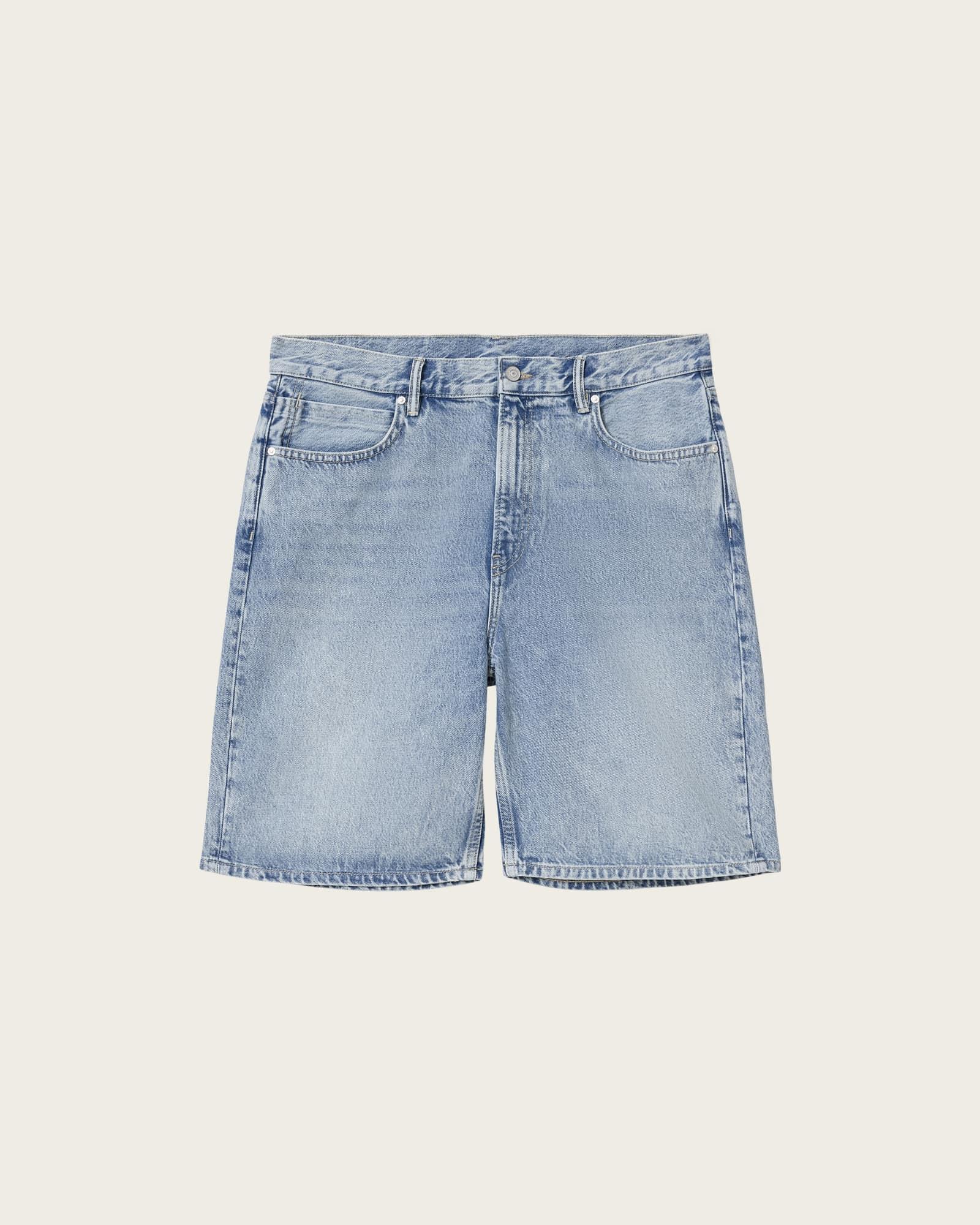 Lenny Loose Fit Denim Shorts Light Indigo | ALLSAINTS US Product Image