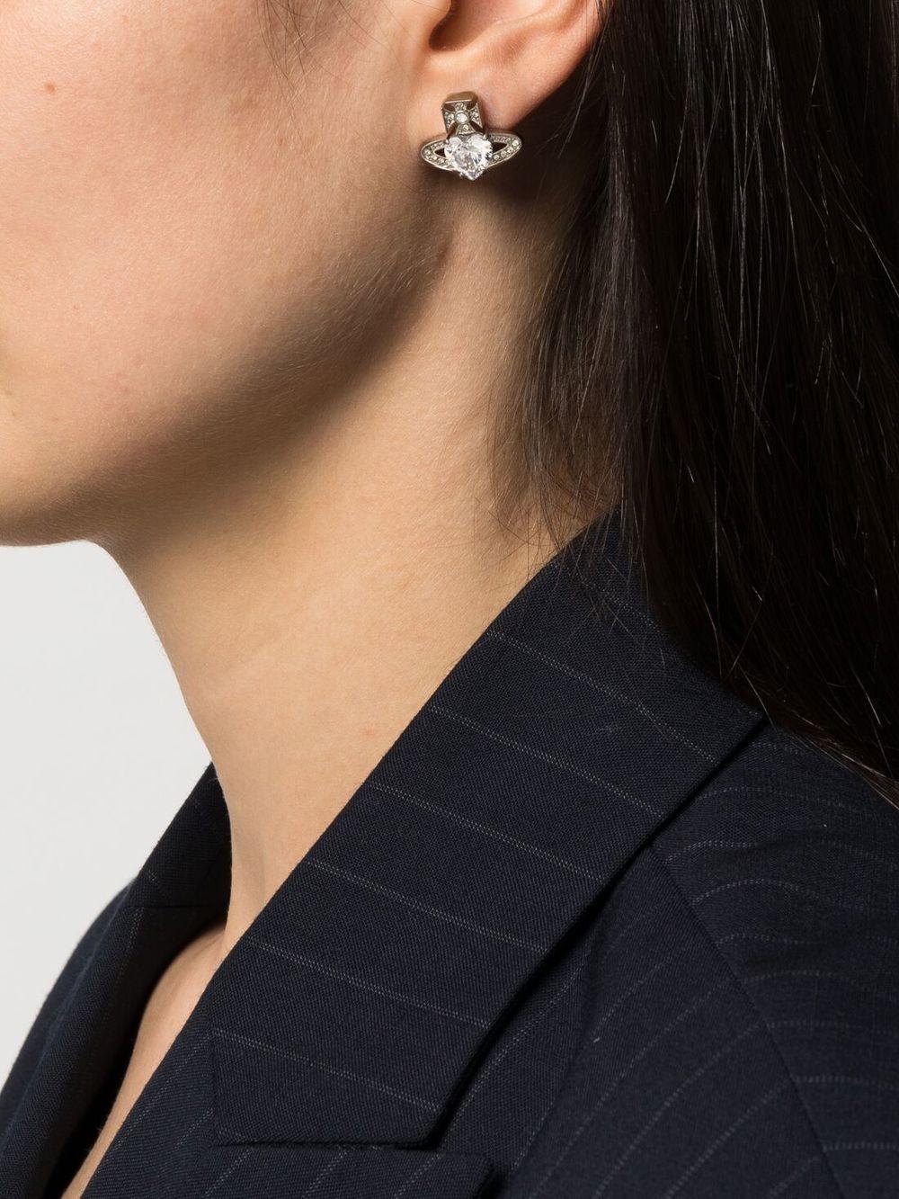 embellished Orb-plaque earrings Product Image