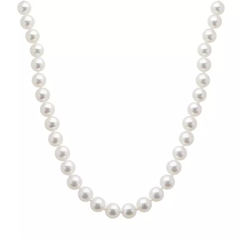 PearLustre by Imperial 18k White Gold AAA Akoya Cultured Pearl Necklace - 16 in., Women's,  Product Image